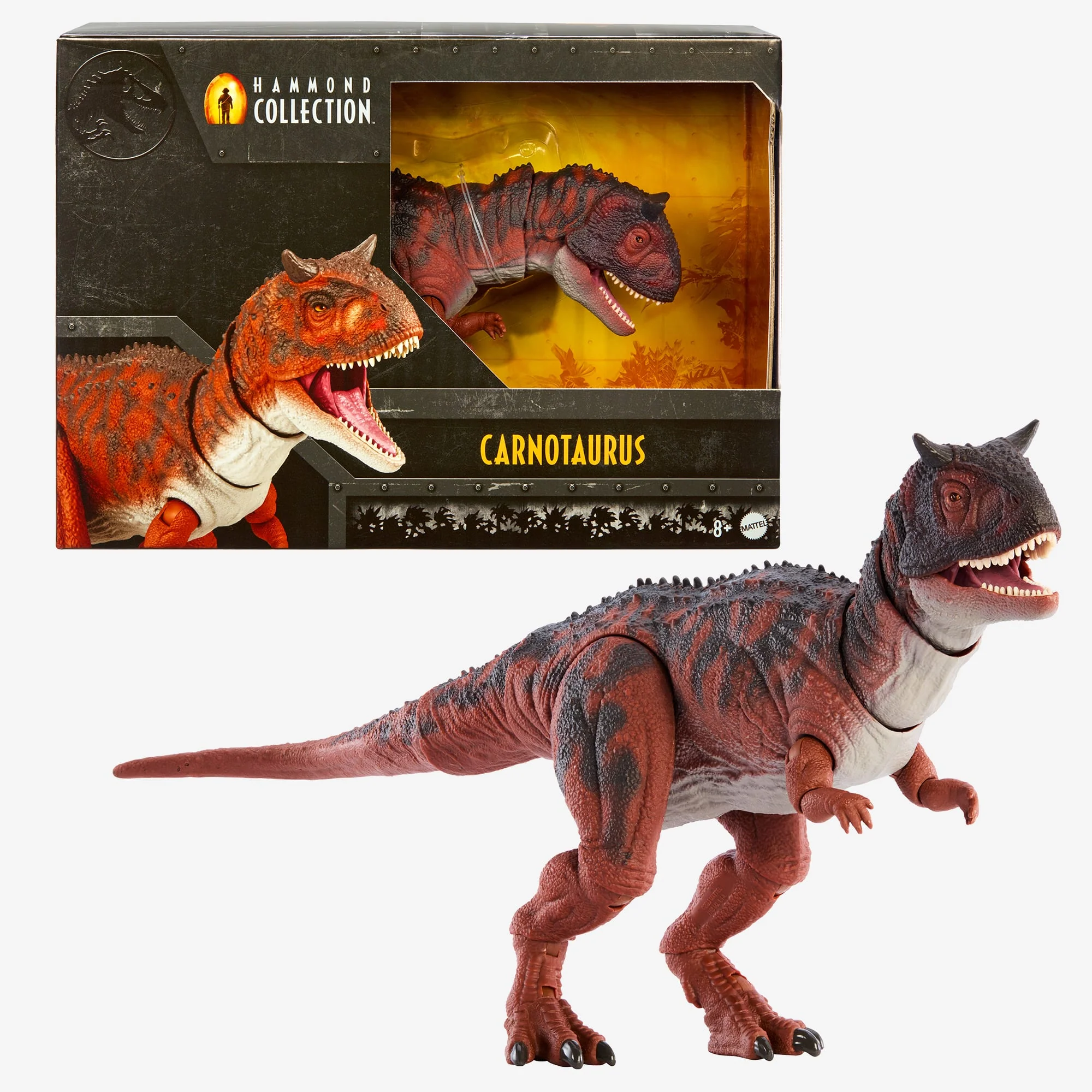 Mattel Creations Jurassic World Hammond Collection Fallen Kingdom Carnotaurus Dinosaur Action Figure
