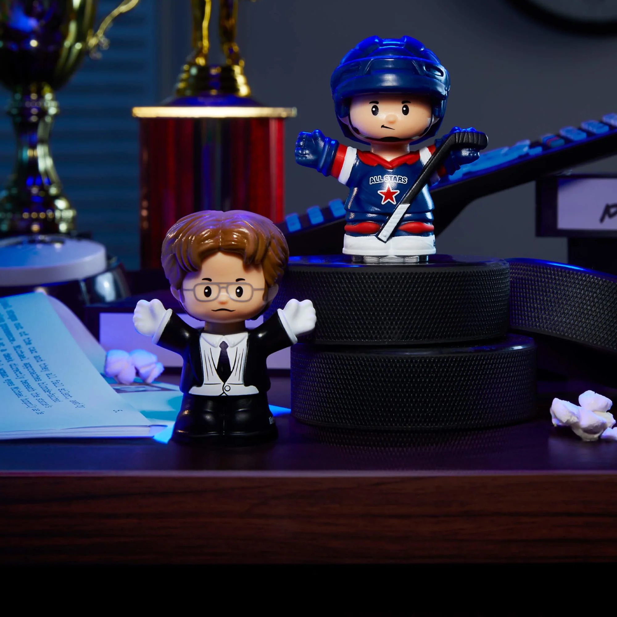 Mattel Creations Little People Collector The Office Threat Level Midnight Set