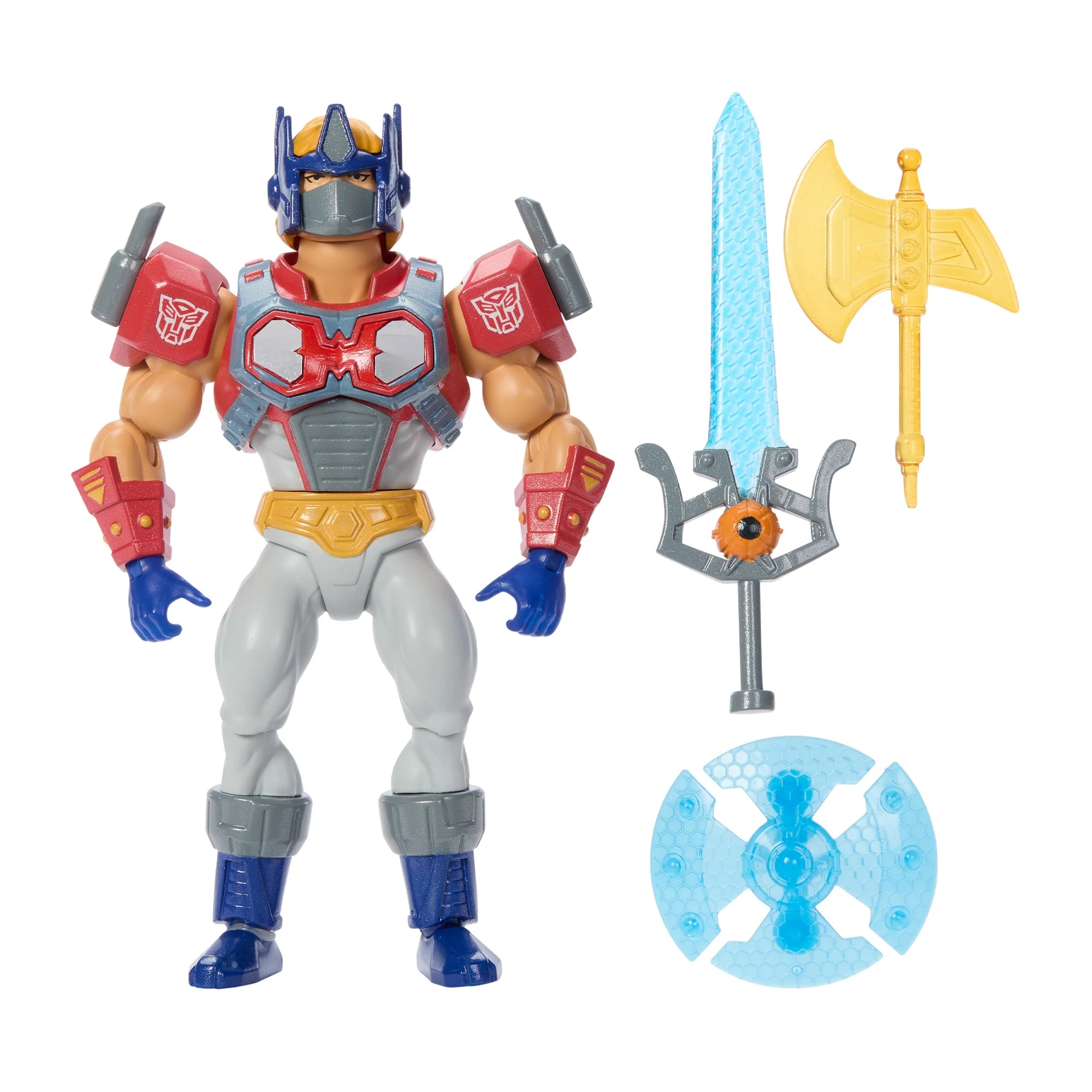 Mattel Creations Masters of the Universe x Transformers Optimus Prime Armor He-Man Action Figure