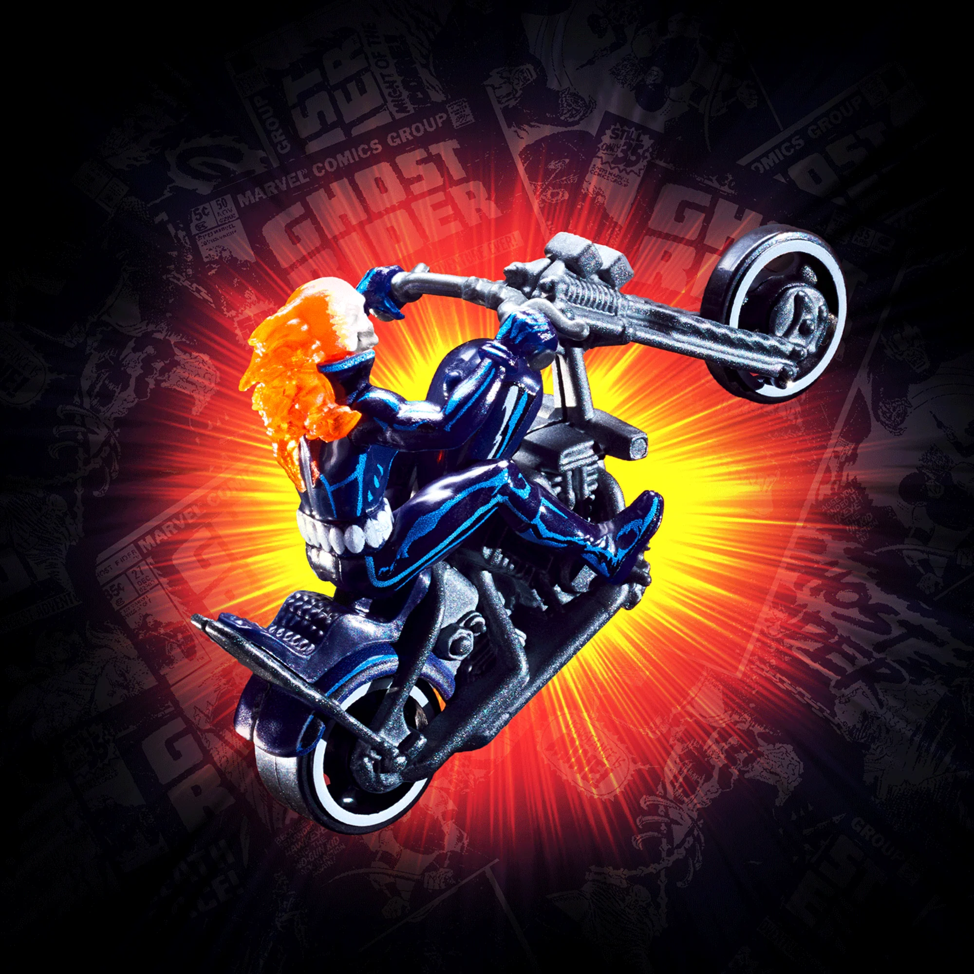 Mattel Creations Hot Wheels MARVEL Ghost Rider Motorcycle & Figure Collectible