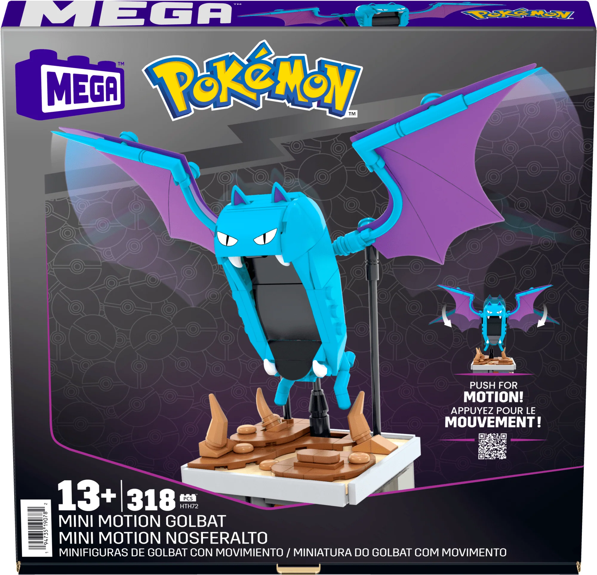 Mattel Creations Pokémon Mini Motion Golbat Building Set by MEGA