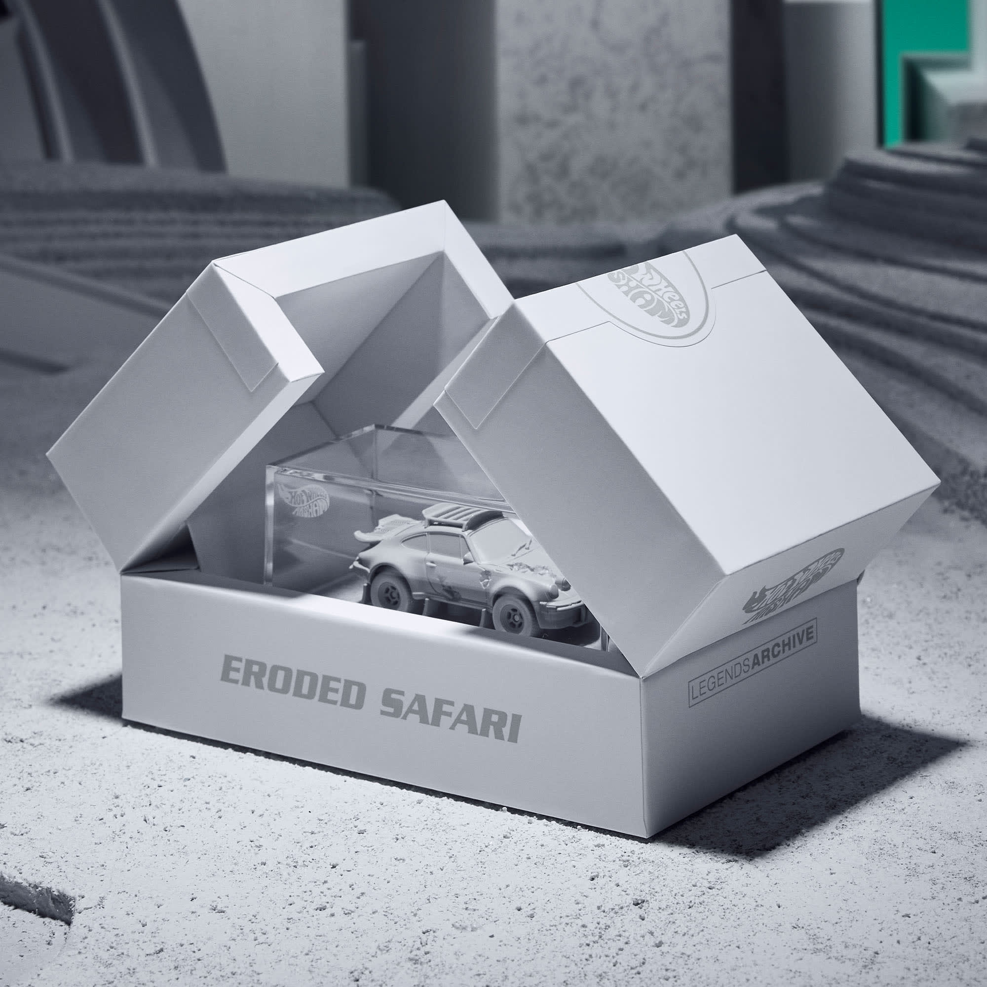 Mattel Creations Hot Wheels x Daniel Arsham Eroded Porsche Safari