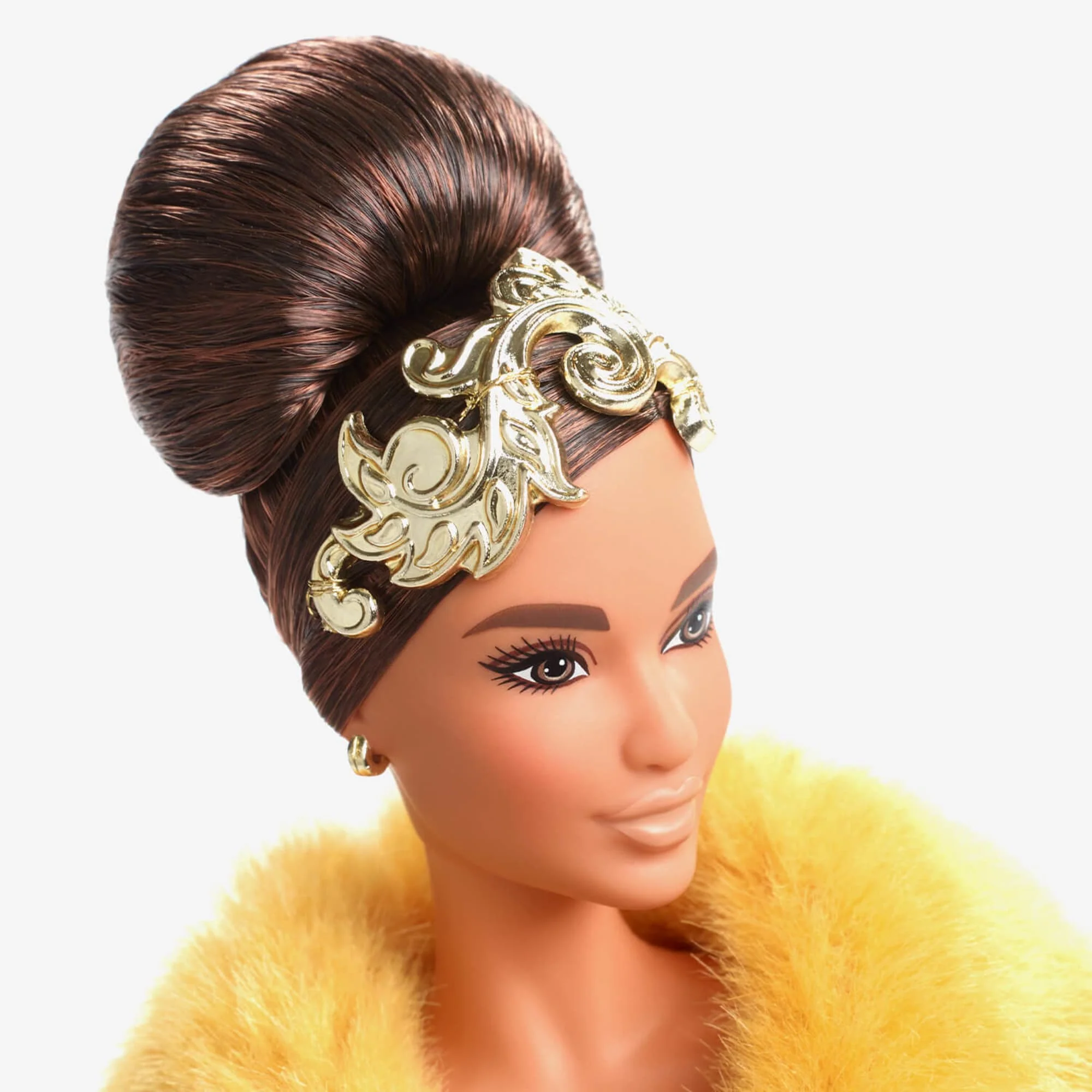 Mattel Creations Guo Pei Barbie Doll Wearing Golden-Yellow Gown