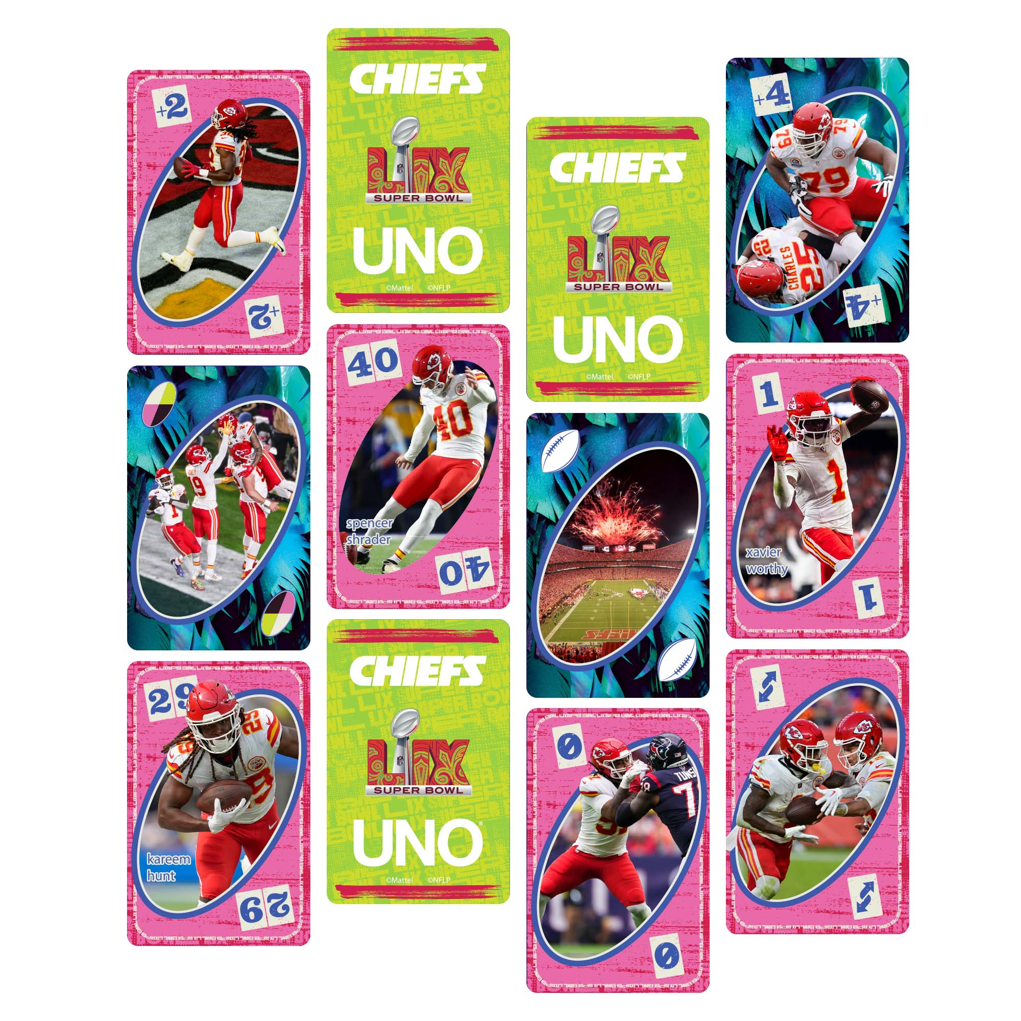 Mattel Creations UNO Fandom x Super Bowl LIX Chiefs Card Game
