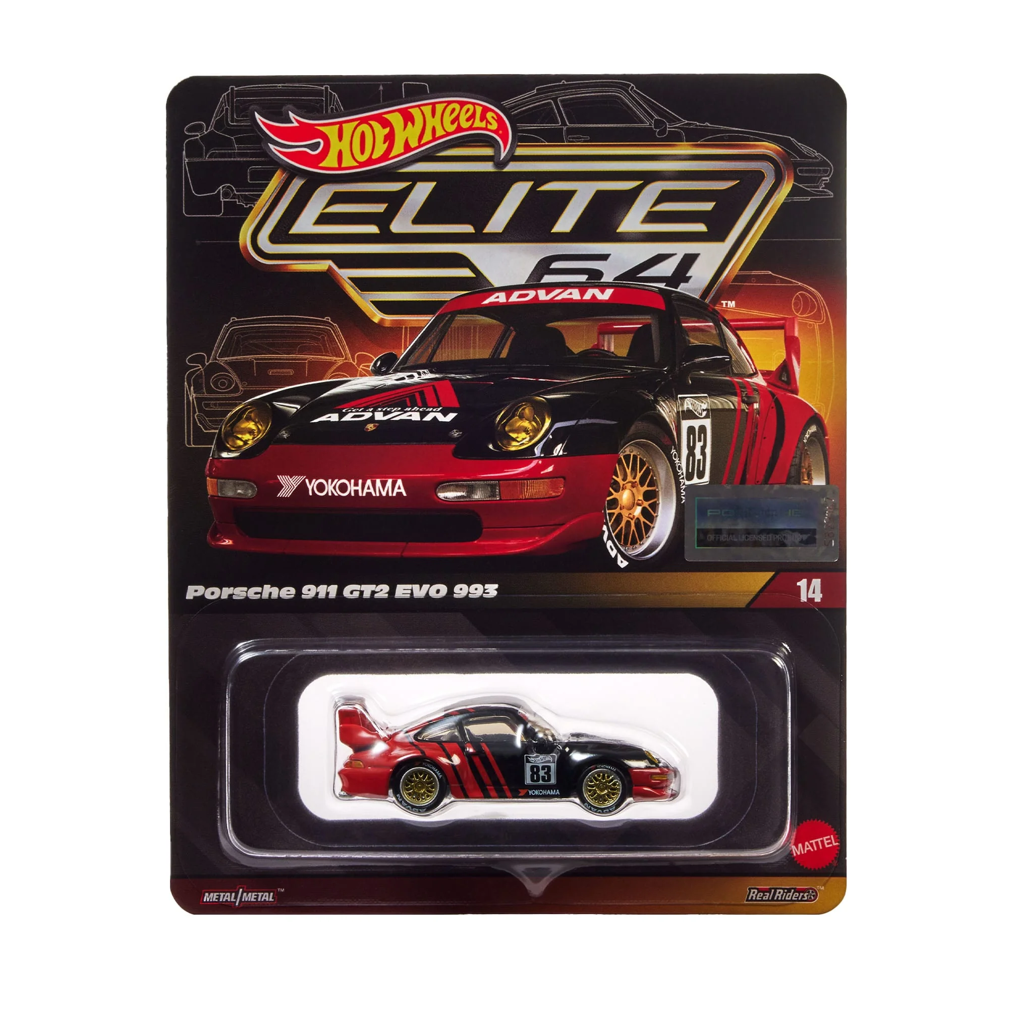 Mattel Creations Hot Wheels Elite 64 Porsche 911 GT2 EVO 993