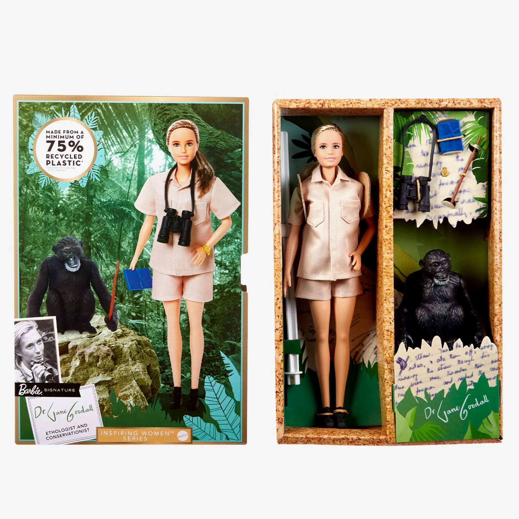Mattel Creations Dr. Jane Goodall Barbie Inspiring Women Doll