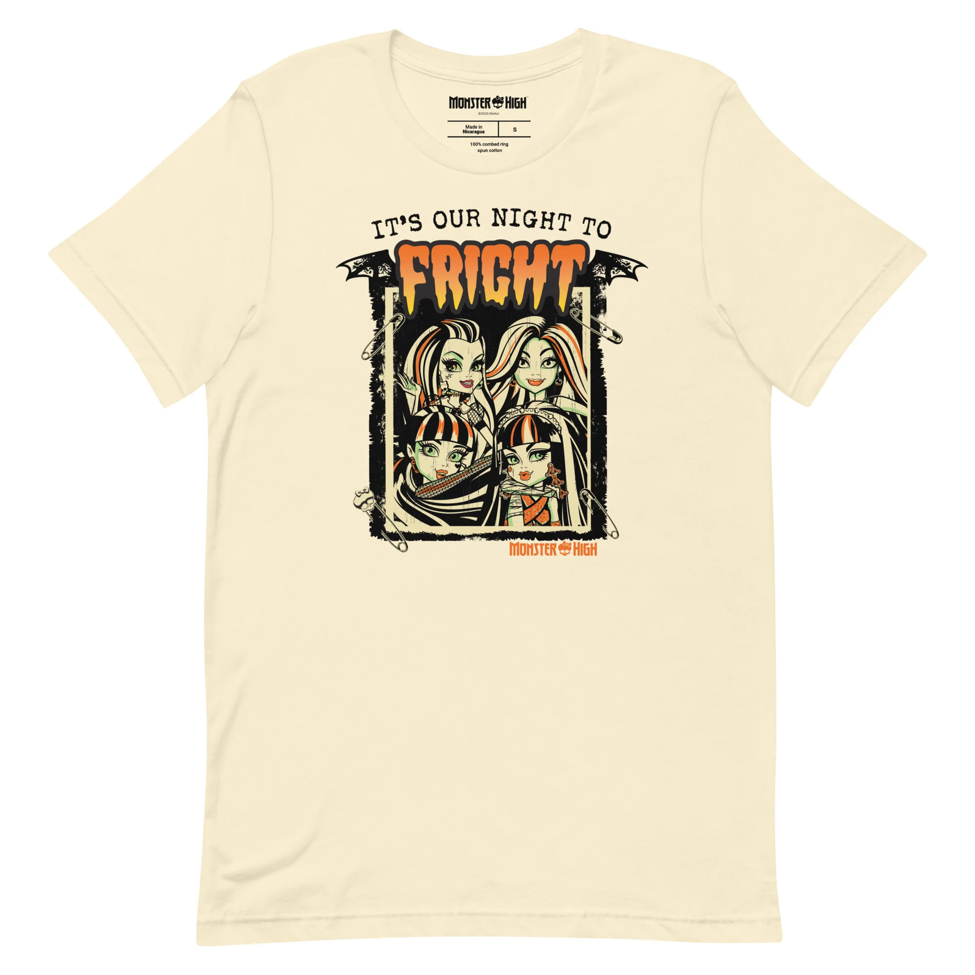 Mattel Creations Monster High Fright Night Cream T-Shirt