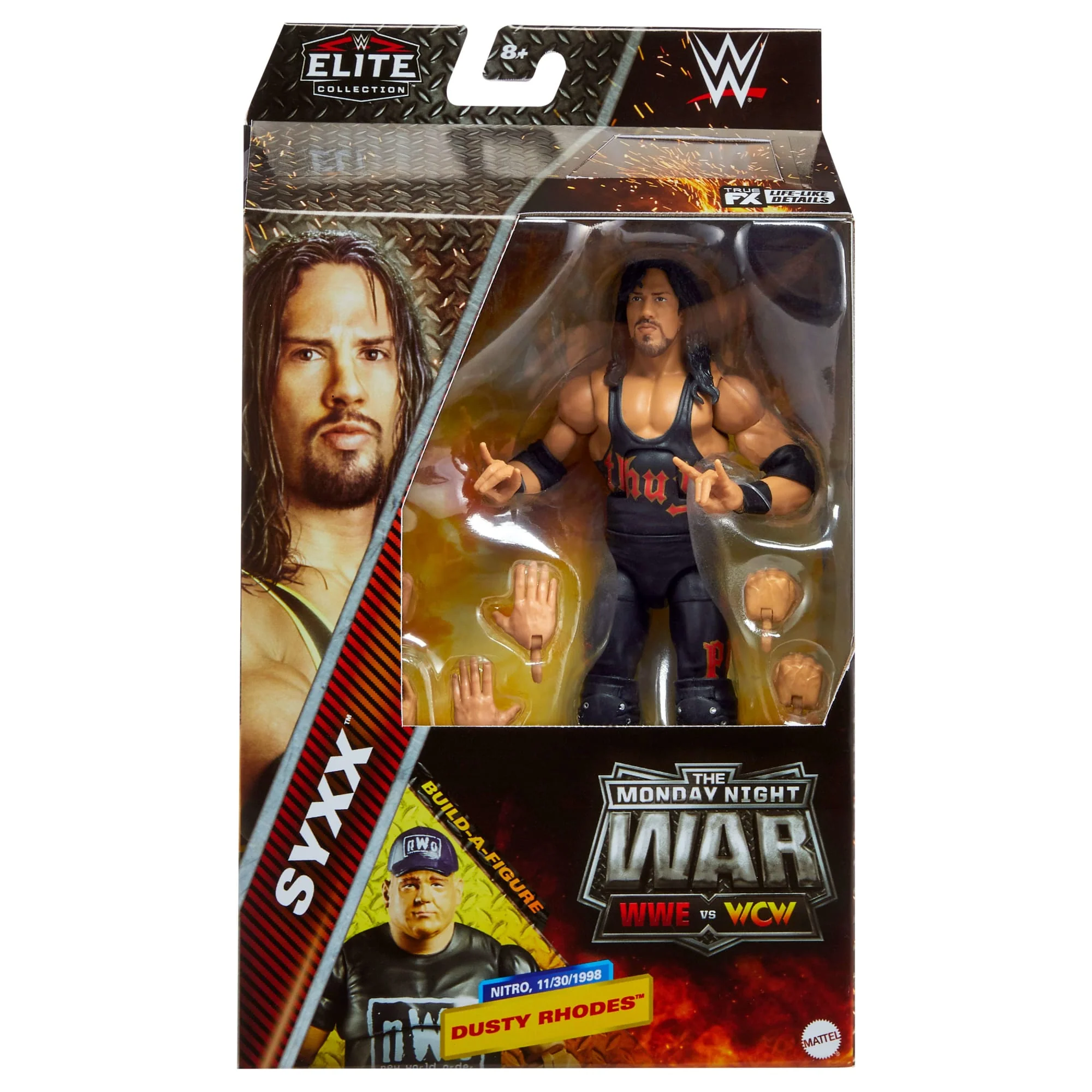 Mattel Creations WWE Monday Night War Elite Collection Syxx Action Figure & Dusty Rhodes Build-A-Figure Parts
