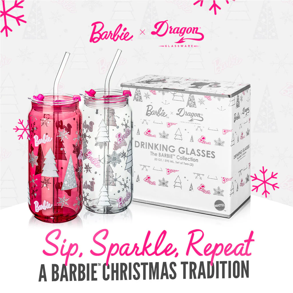 Mattel Creations Barbie™ Christmas Drinking Glasses - 20 Oz