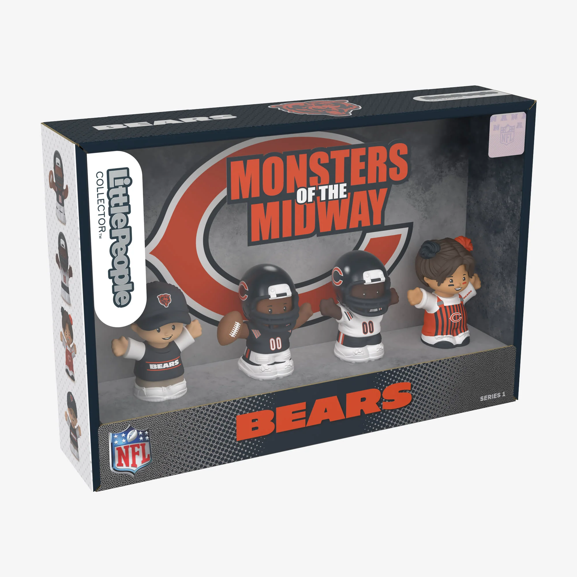 Mattel Creations Little People Collector x NFL Chicago Bears Set