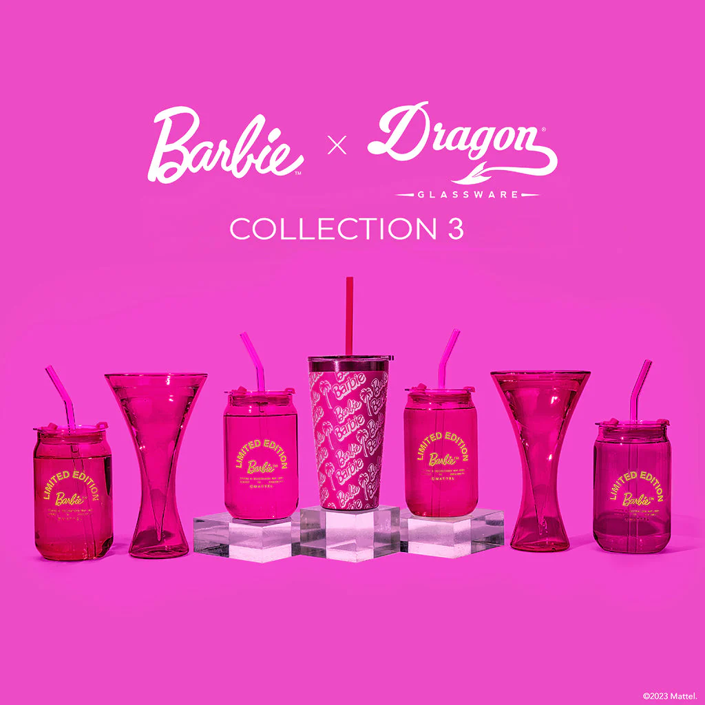 Mattel Creations Barbie™ X Dragon Glassware® Cocktail Glasses