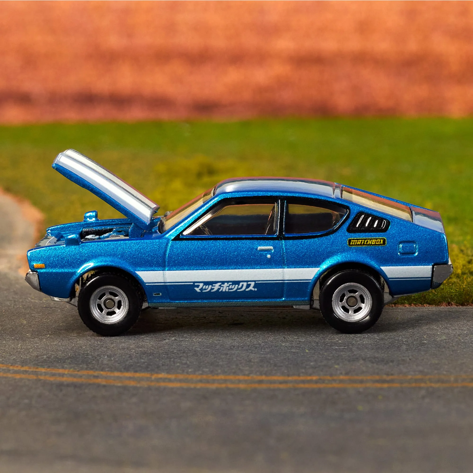 Mattel Creations Matchbox 1975 Mitsubishi Lancer Celeste