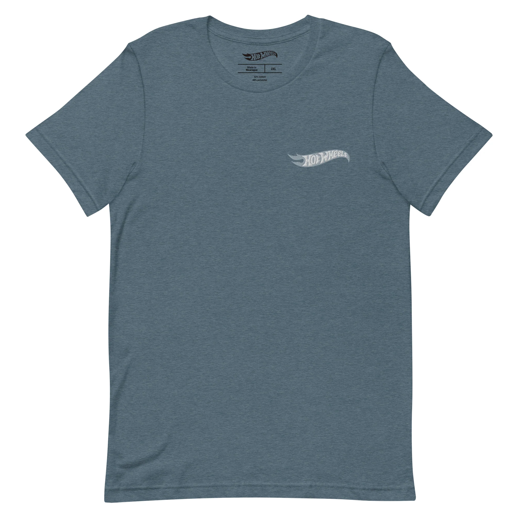 Mattel Creations Hot Wheels Speed Shop Embroidered Blue T-Shirt