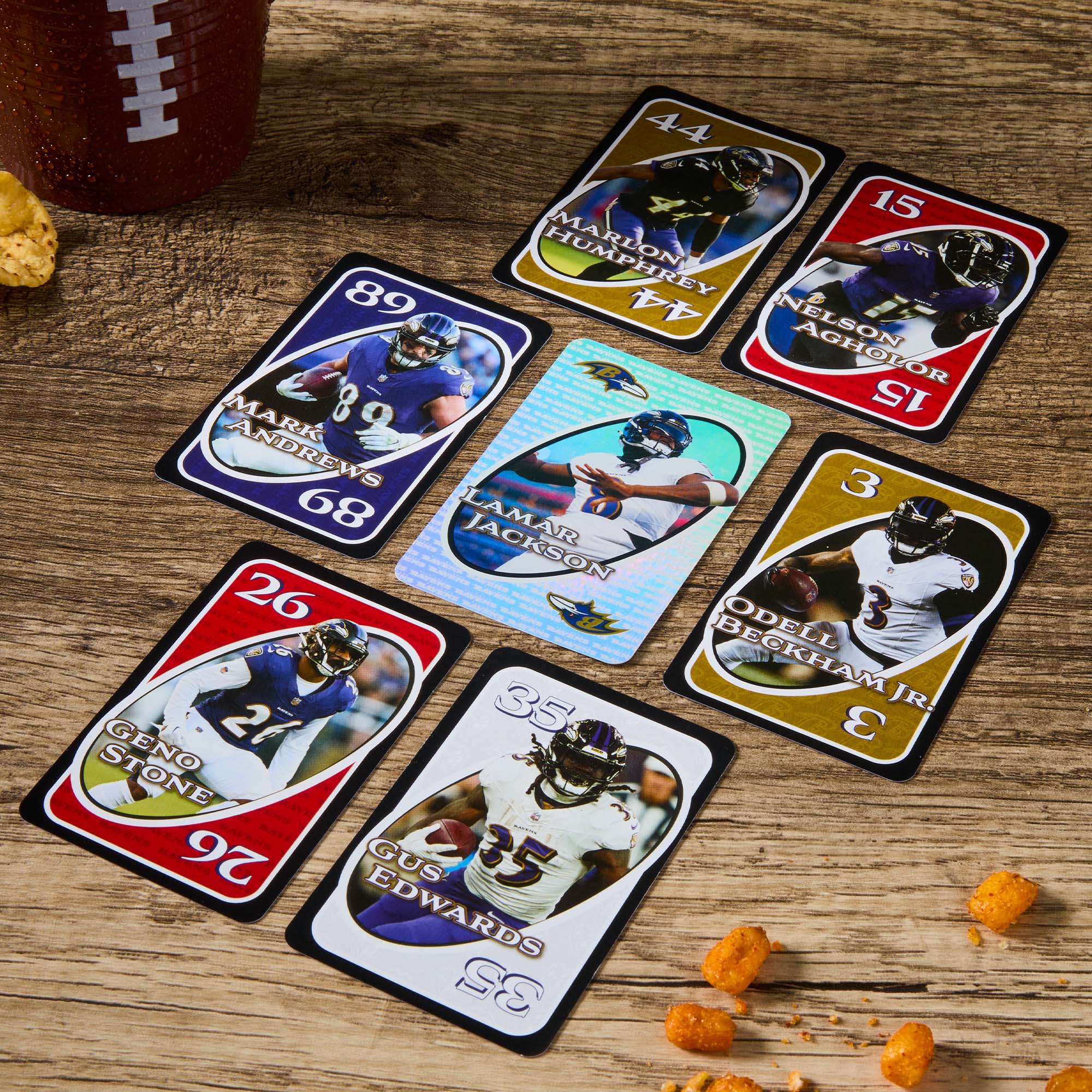Mattel Creations UNO Fandom NFL Baltimore Ravens Game Deck