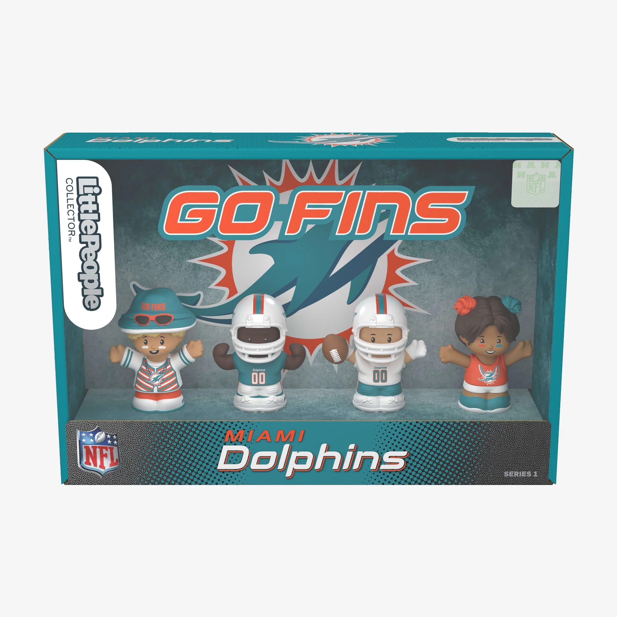 Mattel Creations Little People Collector x NFL Miami Dolphins Set