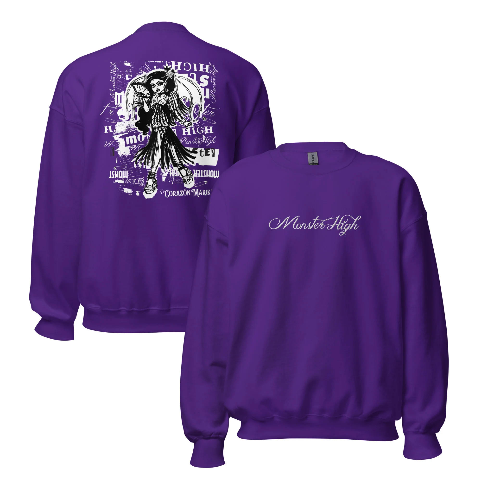 Mattel Creations Monster High Corazon Marikit Purple Sweatshirt