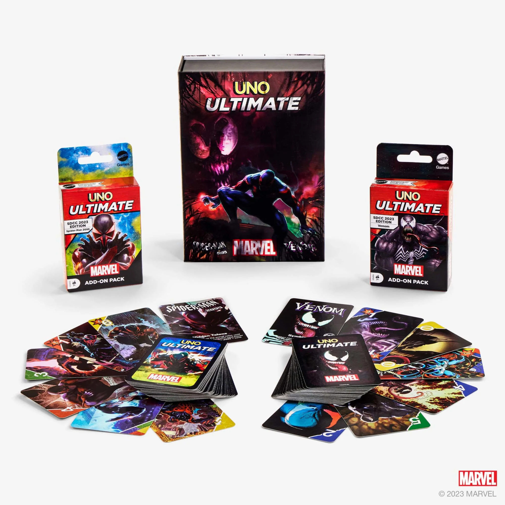 Mattel Creations UNO Ultimate Marvel Spider-Man 2099 vs. Venom Add-On 2-Pack