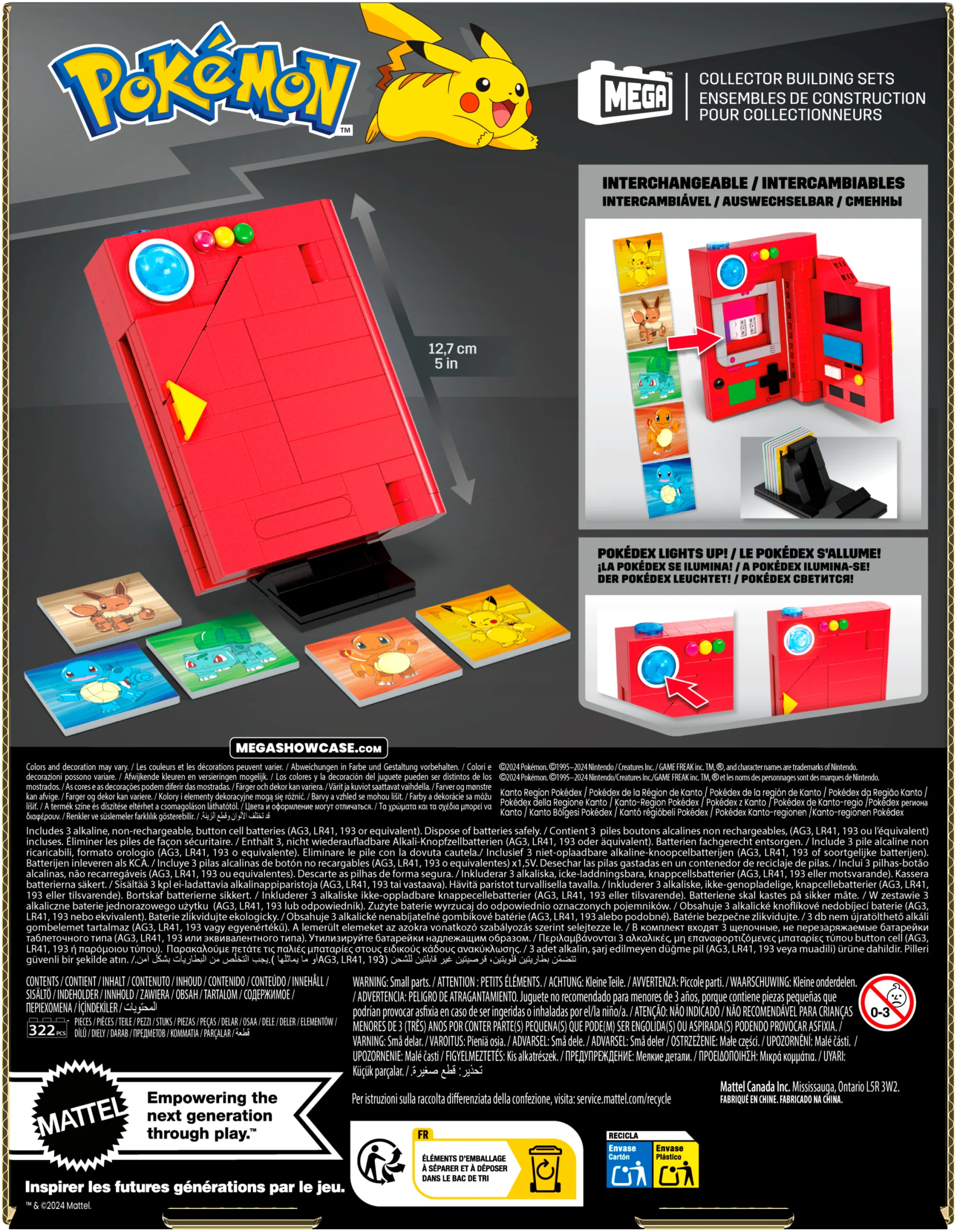Mattel Creations MEGA Pokémon Kanto Region Pokédex Building Kit