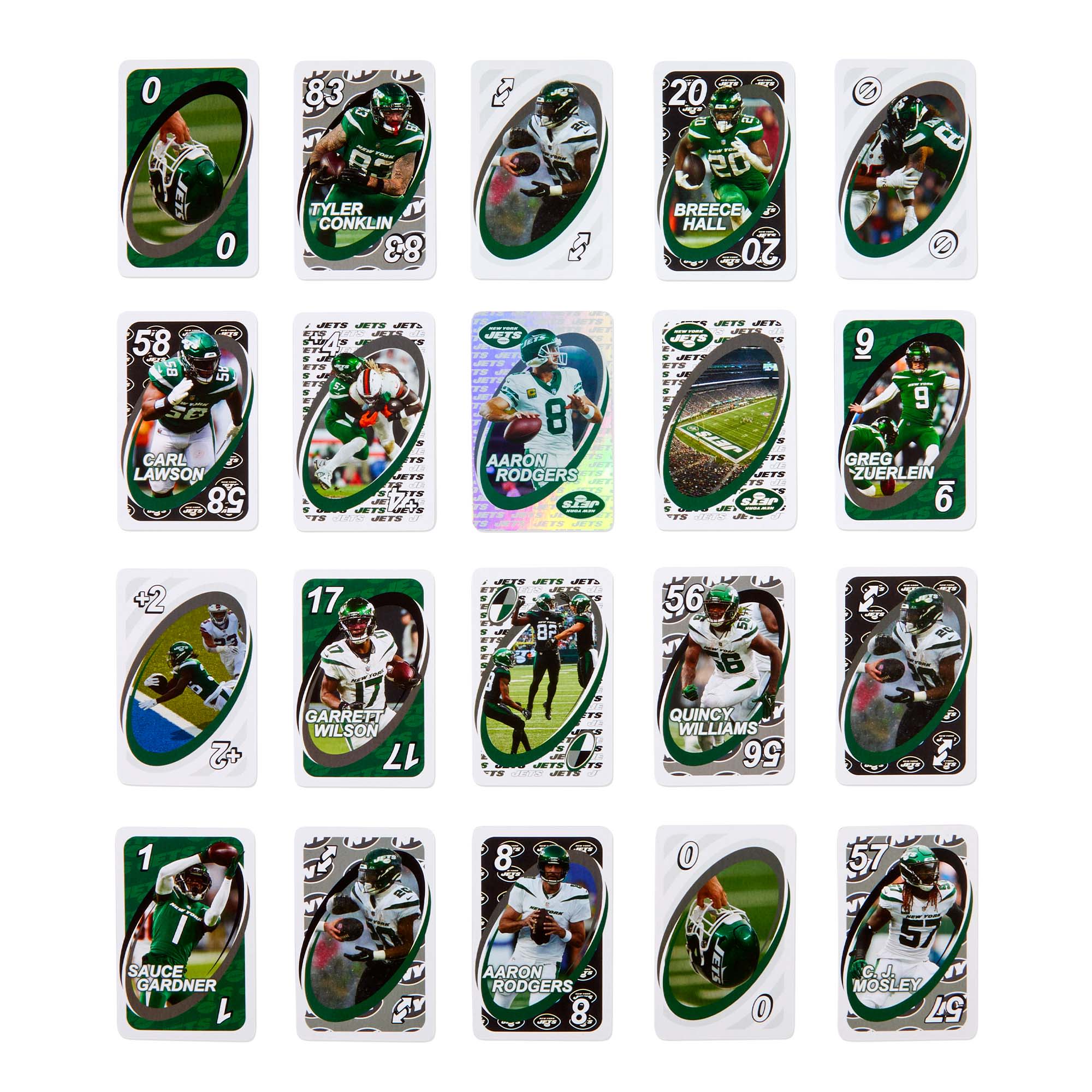 Mattel Creations UNO Fandom NFL New York Jets Game Deck