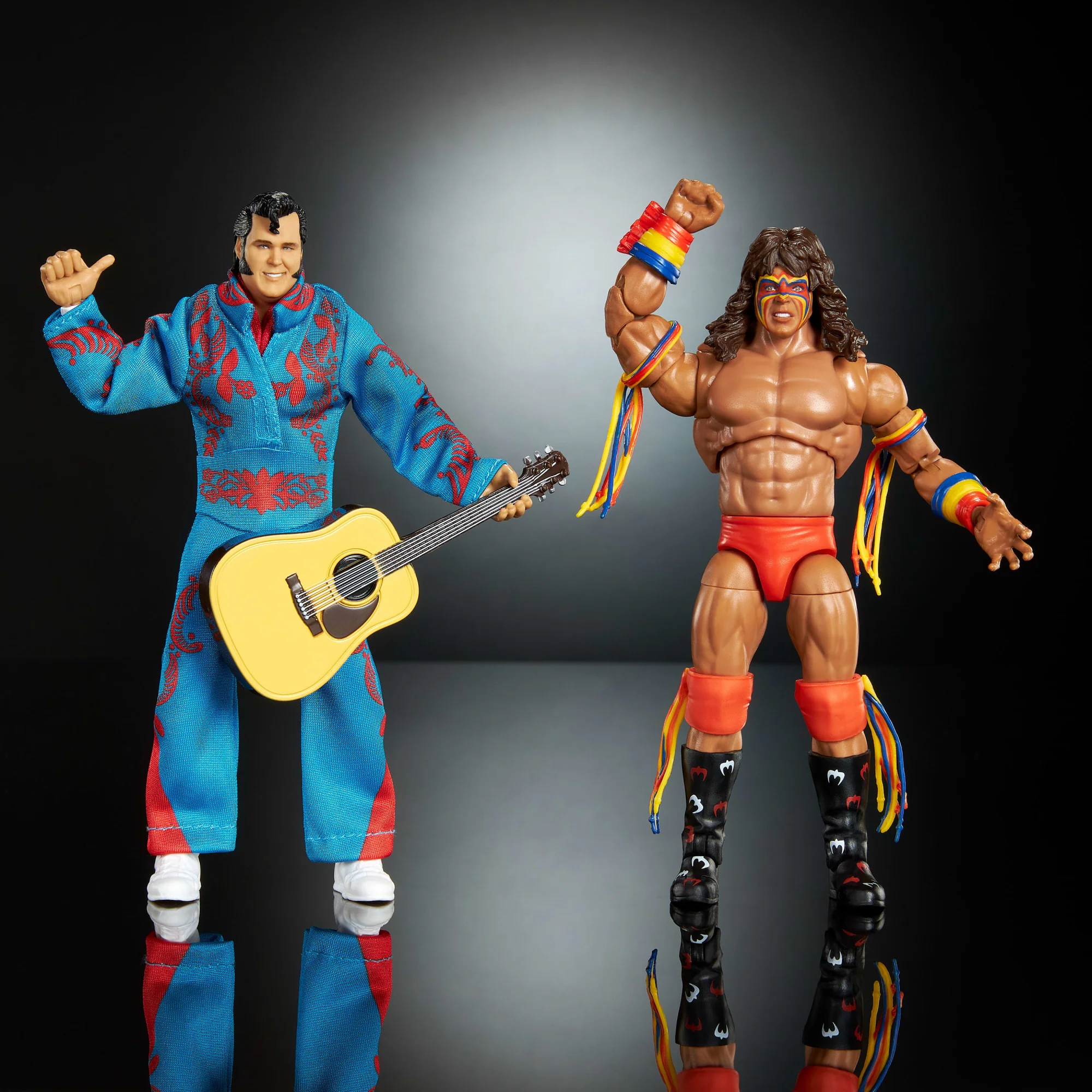 Mattel Creations WWE Coliseum Collection Honky Tonk Man & Ultimate Warrior Ultimate Edition Figures