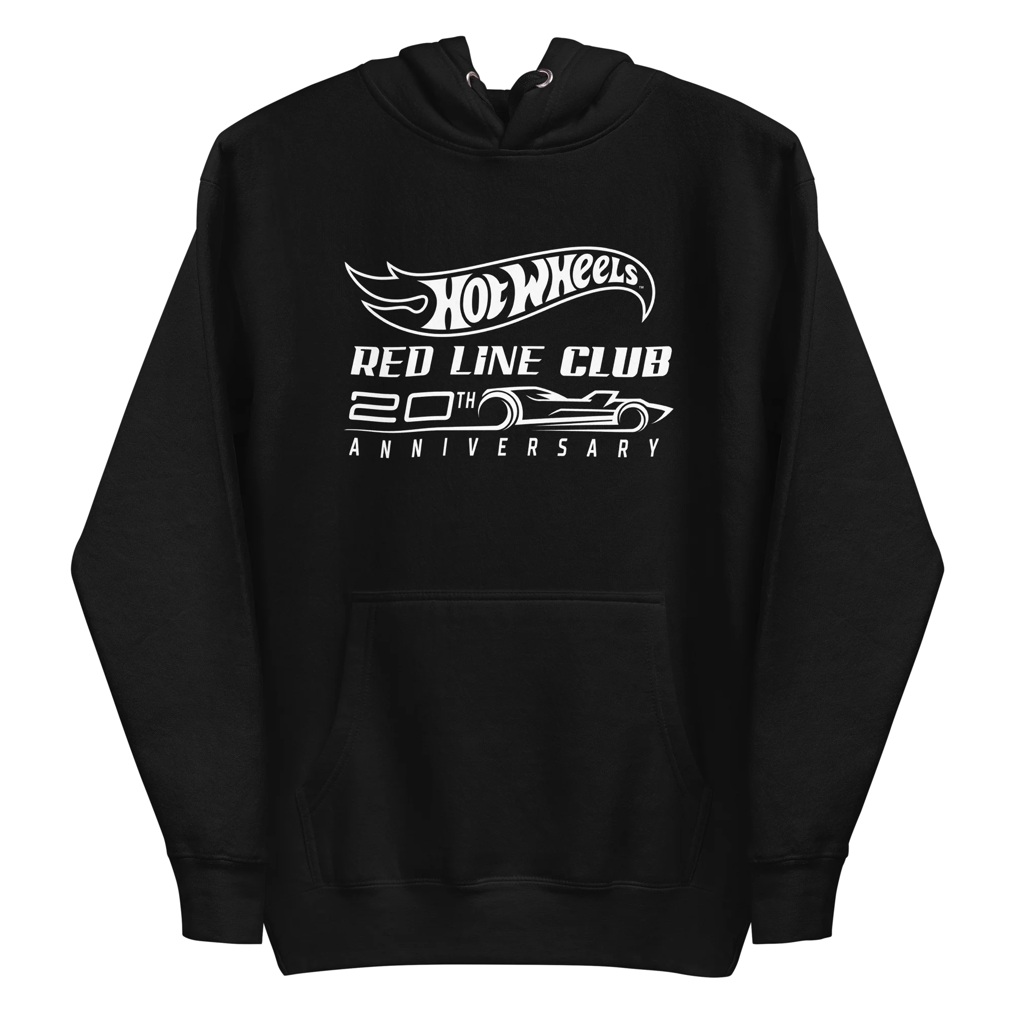 Mattel Creations Hot Wheels® Red Line Club® 20th Anniversary Silhouette Logo Black Hoodie