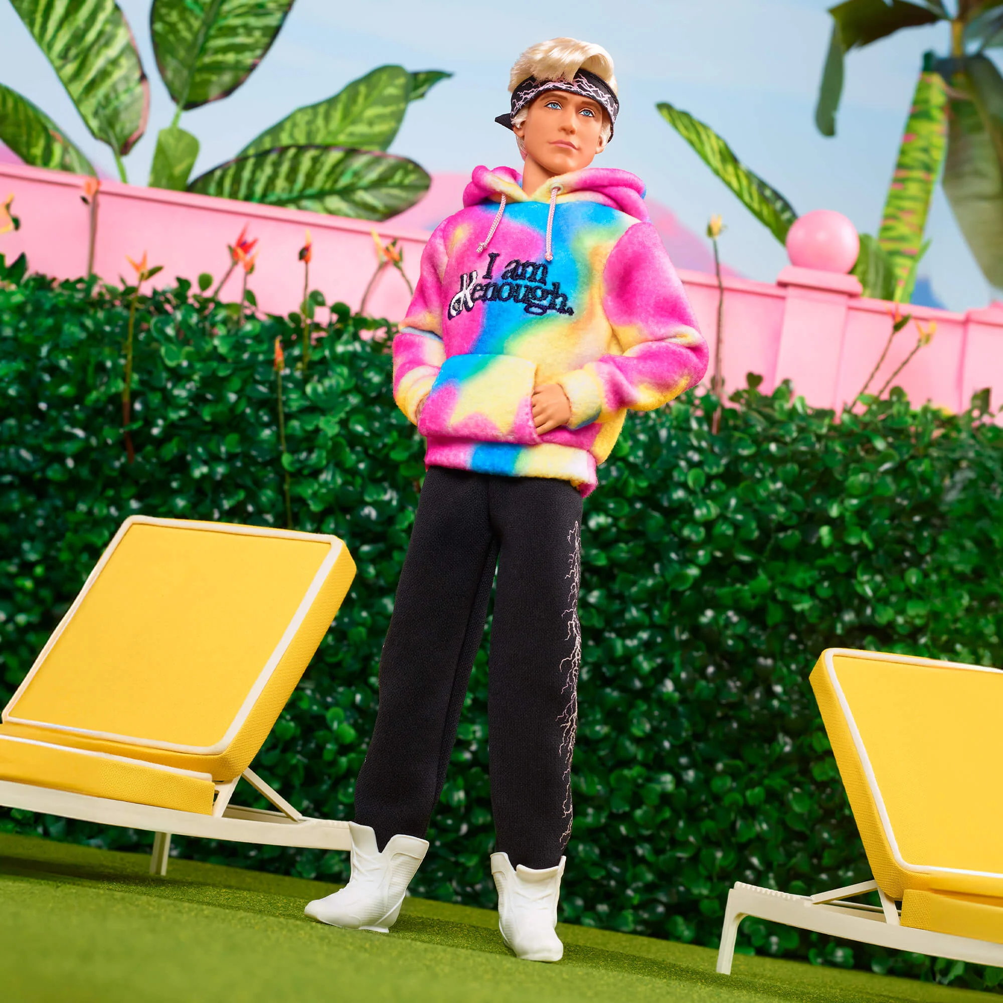 Mattel Creations Ken Doll Wearing “I Am Kenough” Hoodie – Barbie The Movie
