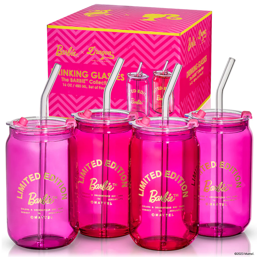 Mattel Creations Barbie™ x Dragon Glassware® Limited Edition Drinking Glasses
