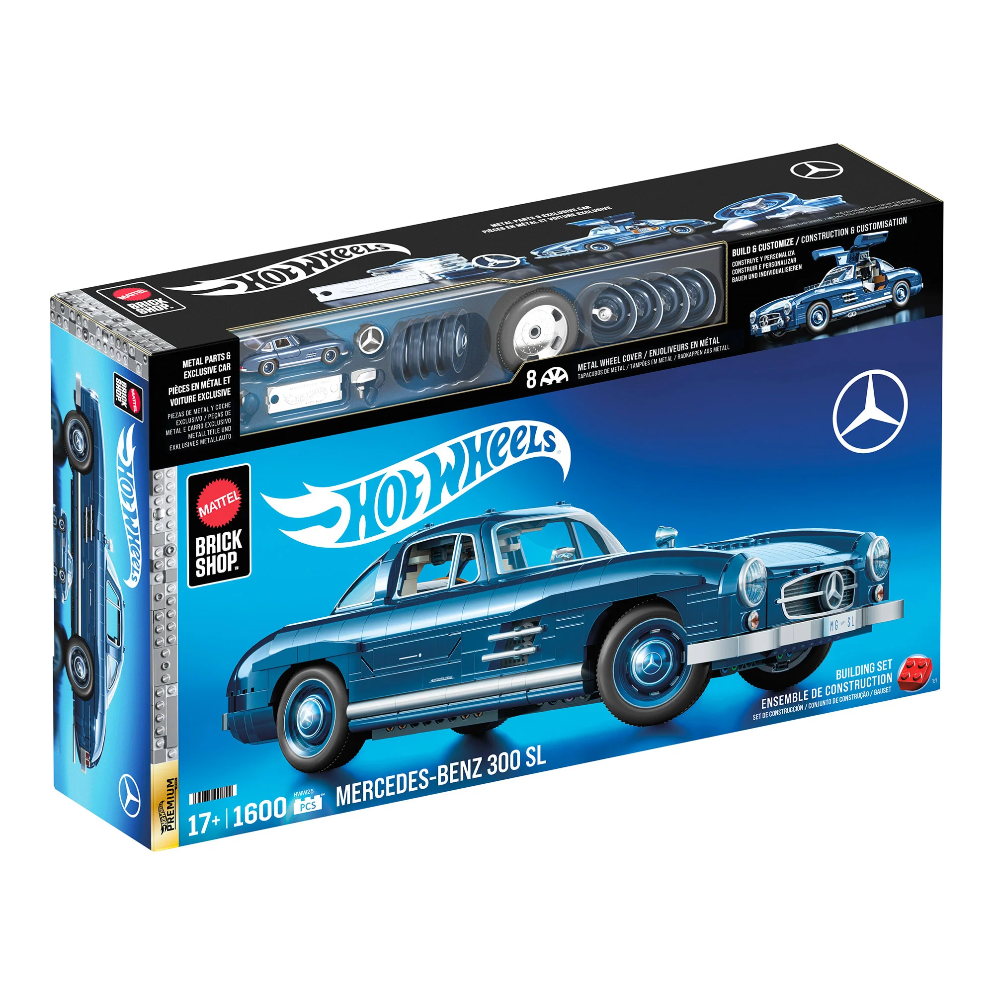 Mattel Creations Mattel Brick Shop Hot Wheels Mercedes-Benz 300 SL Building Set