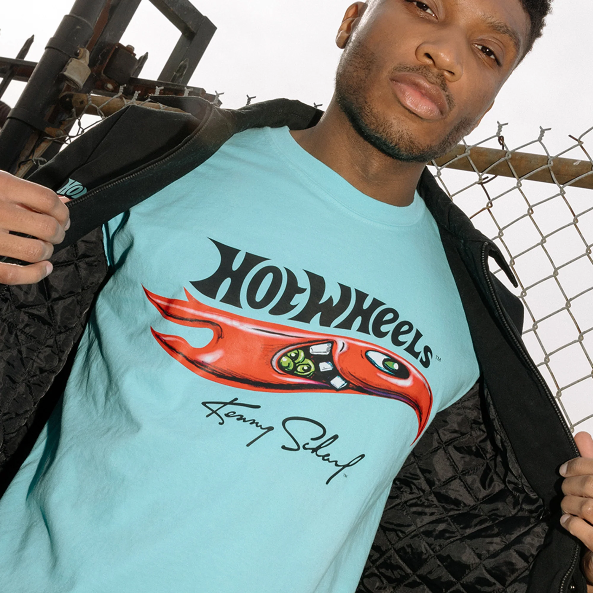 Mattel Creations Hot Wheels x Kenny Scharf Blue T-Shirt