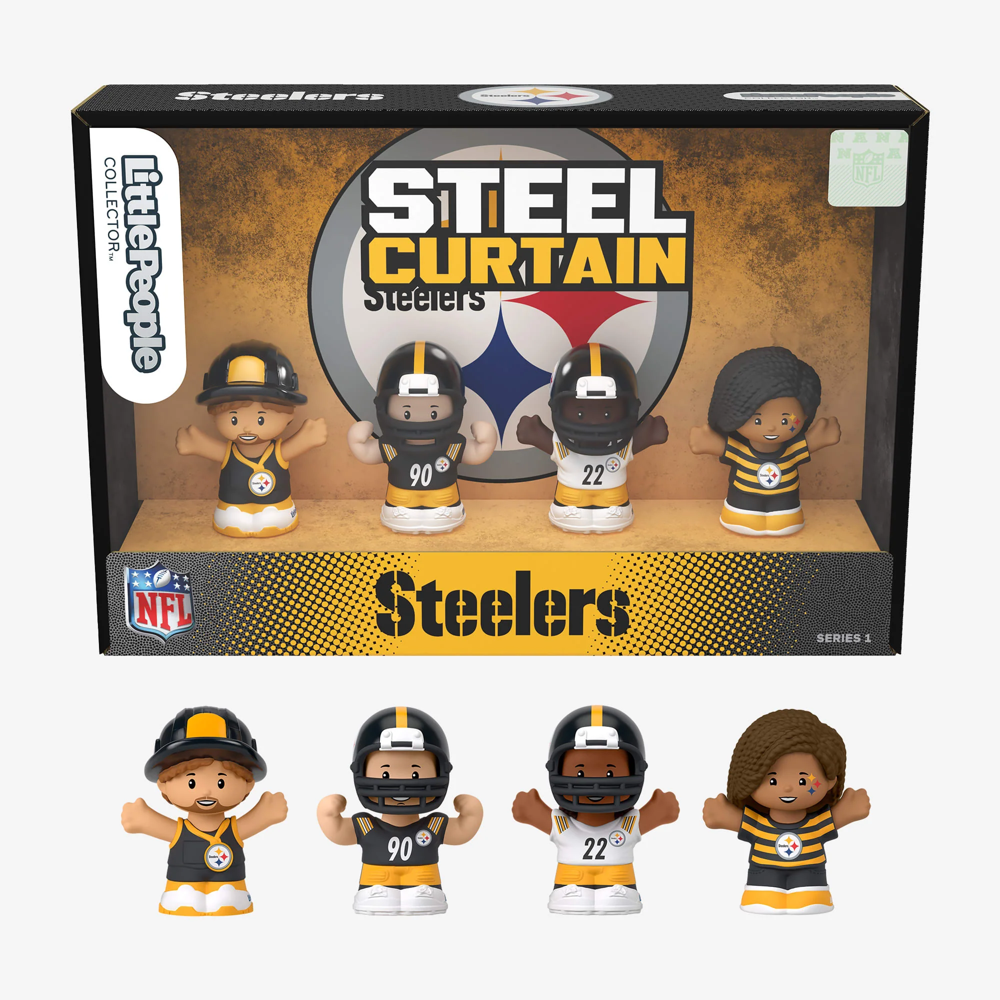Mattel Creations Little People Collector x NFL Pittsburgh Steelers Set