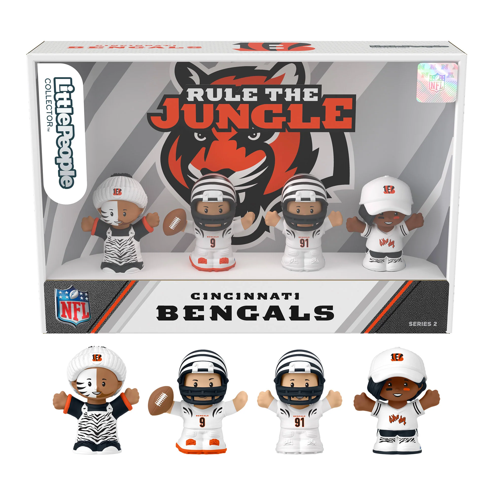 Mattel Creations Little People Collector Cincinnati Bengals Alternate Jersey Figure Set
