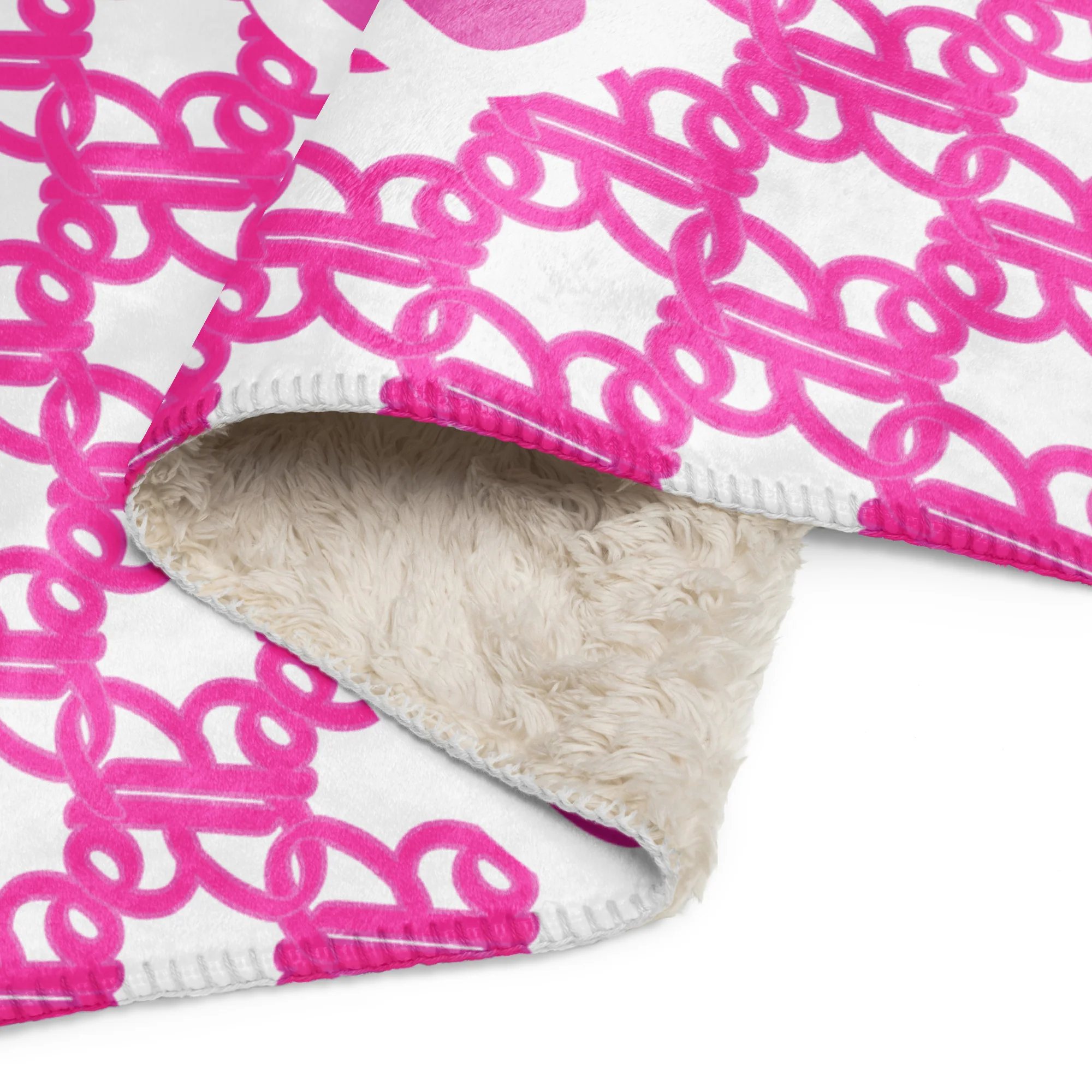 Mattel Creations Barbie Logo Sherpa Blanket