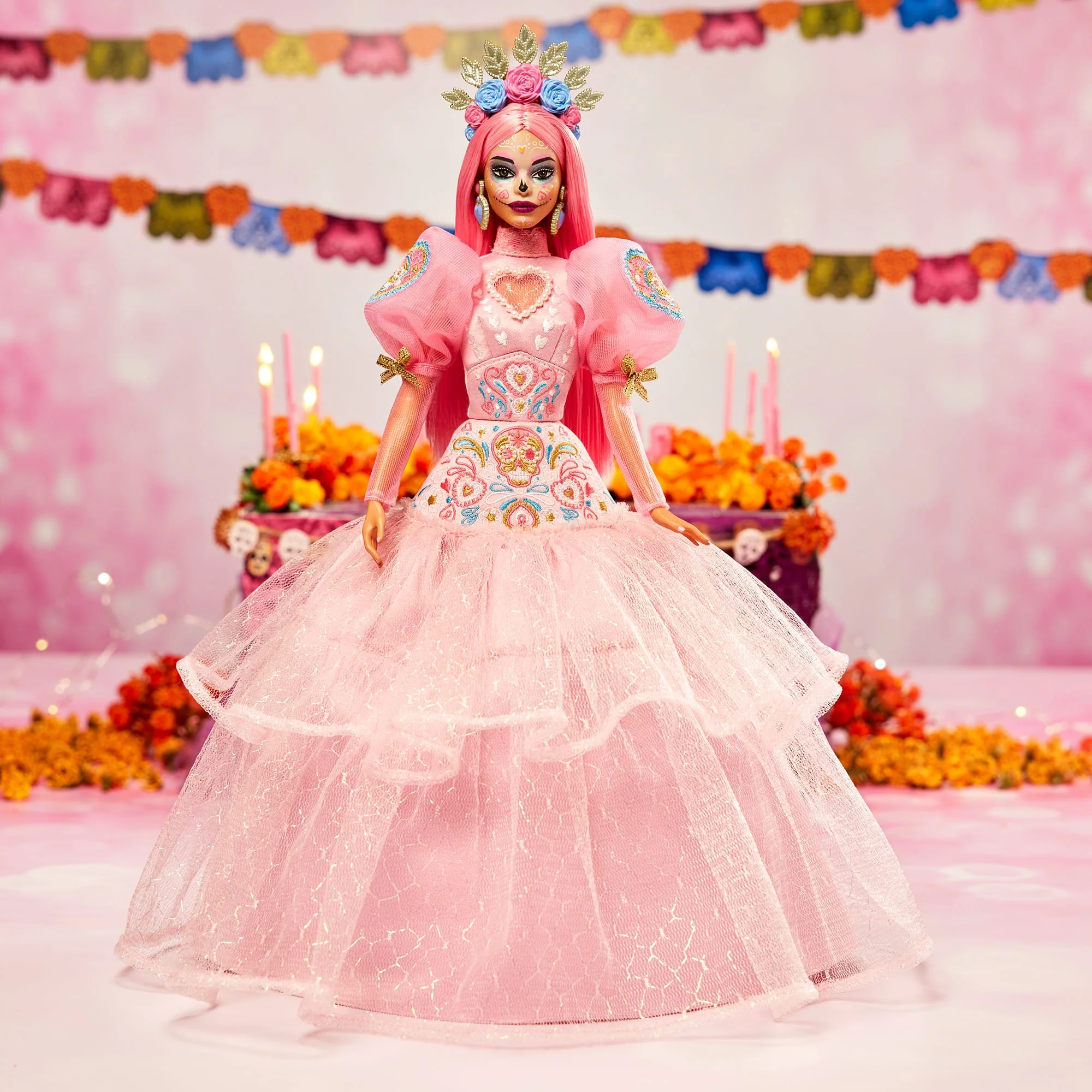 Mattel Creations 2023 Día De Muertos Barbie x Pink Magnolia Doll