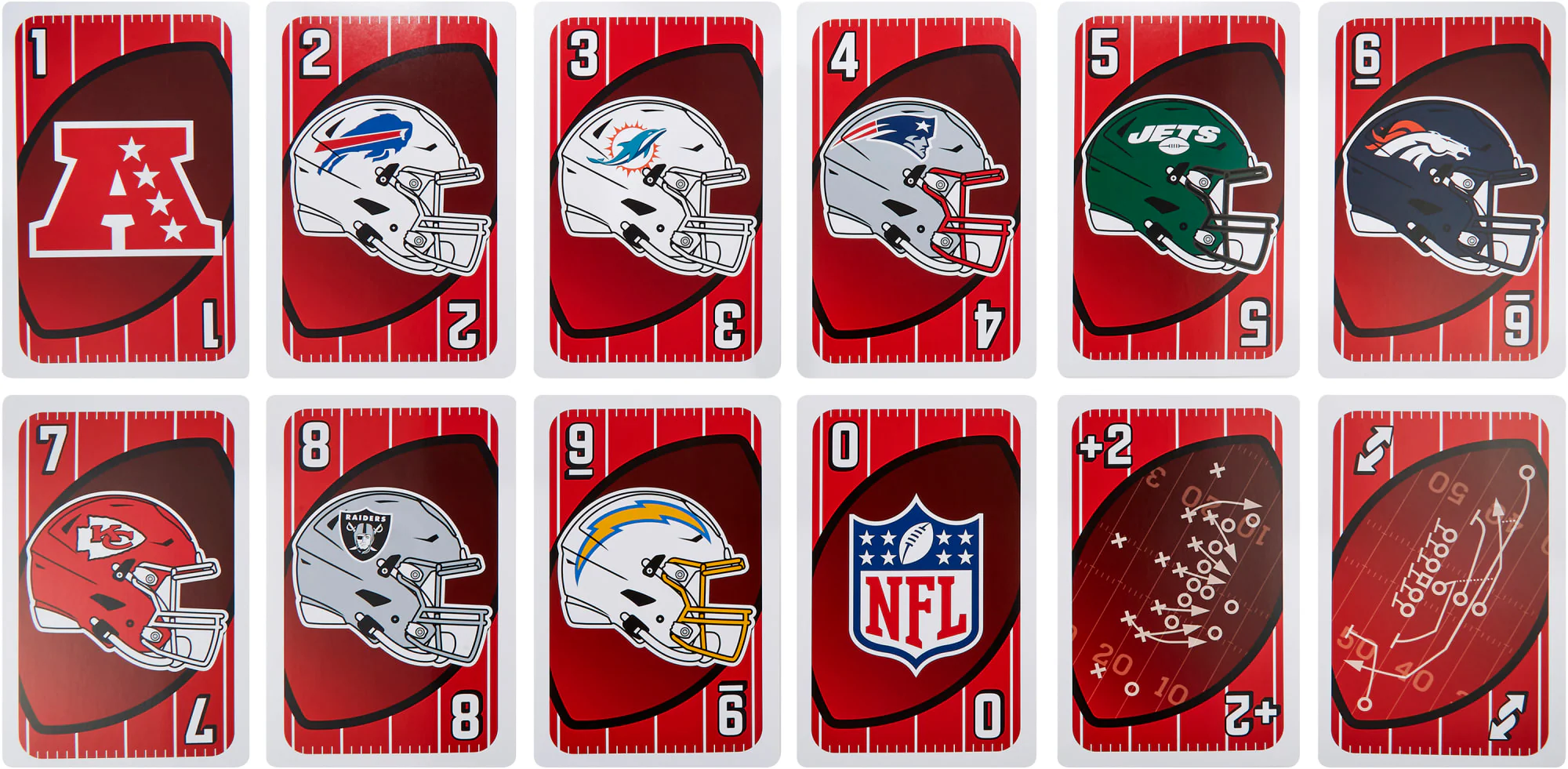Mattel Creations Giant UNO NFL