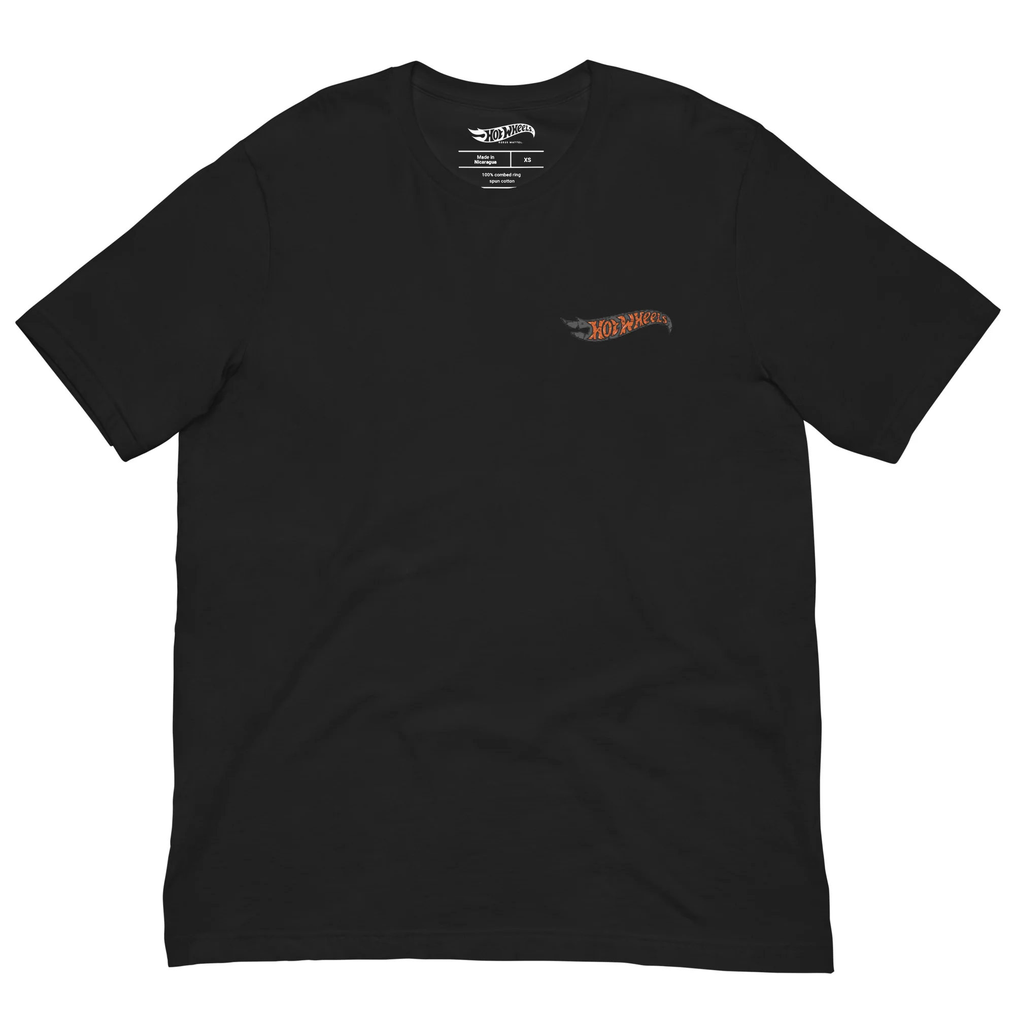 Mattel Creations Hot Wheels Mummy Logo Embroidered Black T-Shirt