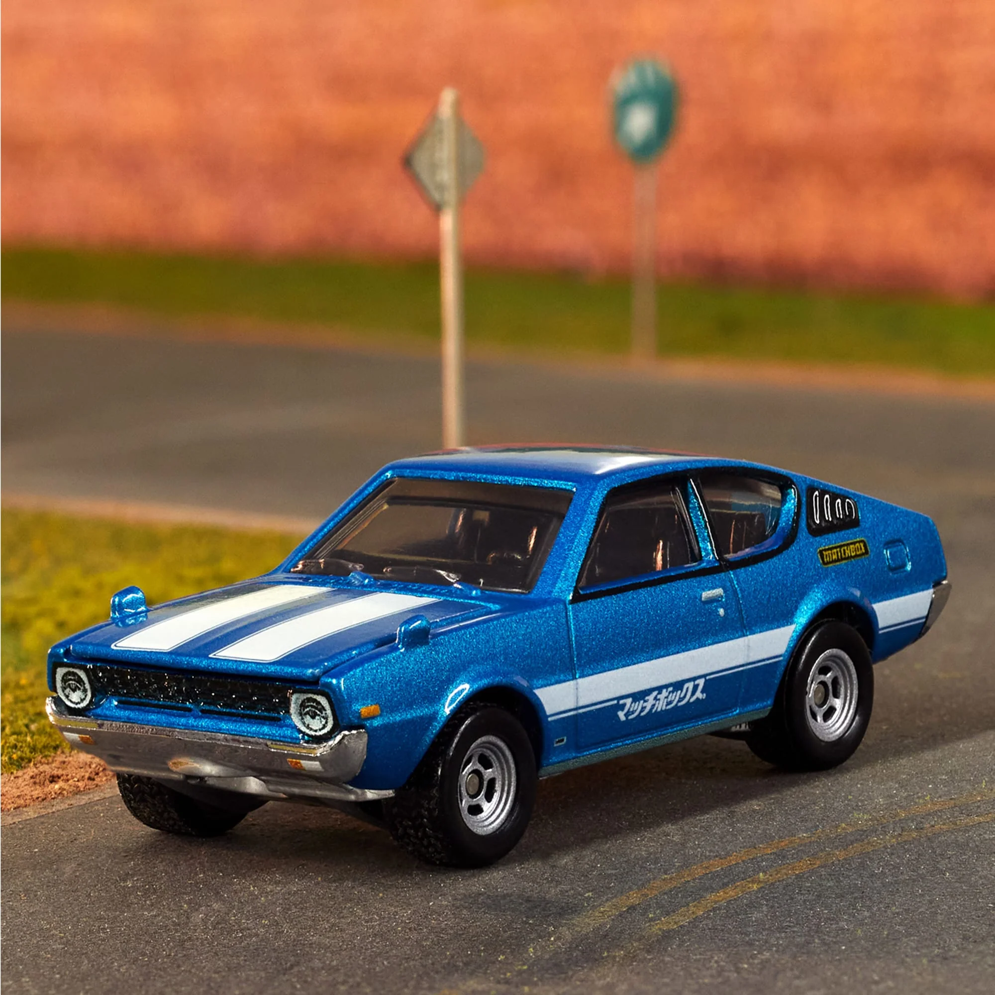 Mattel Creations Matchbox 1975 Mitsubishi Lancer Celeste