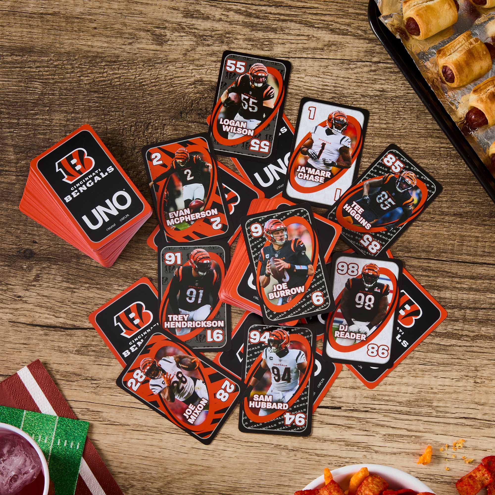 Mattel Creations UNO Fandom NFL Cincinnati Bengals Game Deck