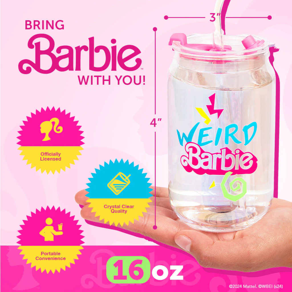 Mattel Creations Barbie™ the Movie X Dragon Glassware® Weird Barbie™ Drinking Glasses