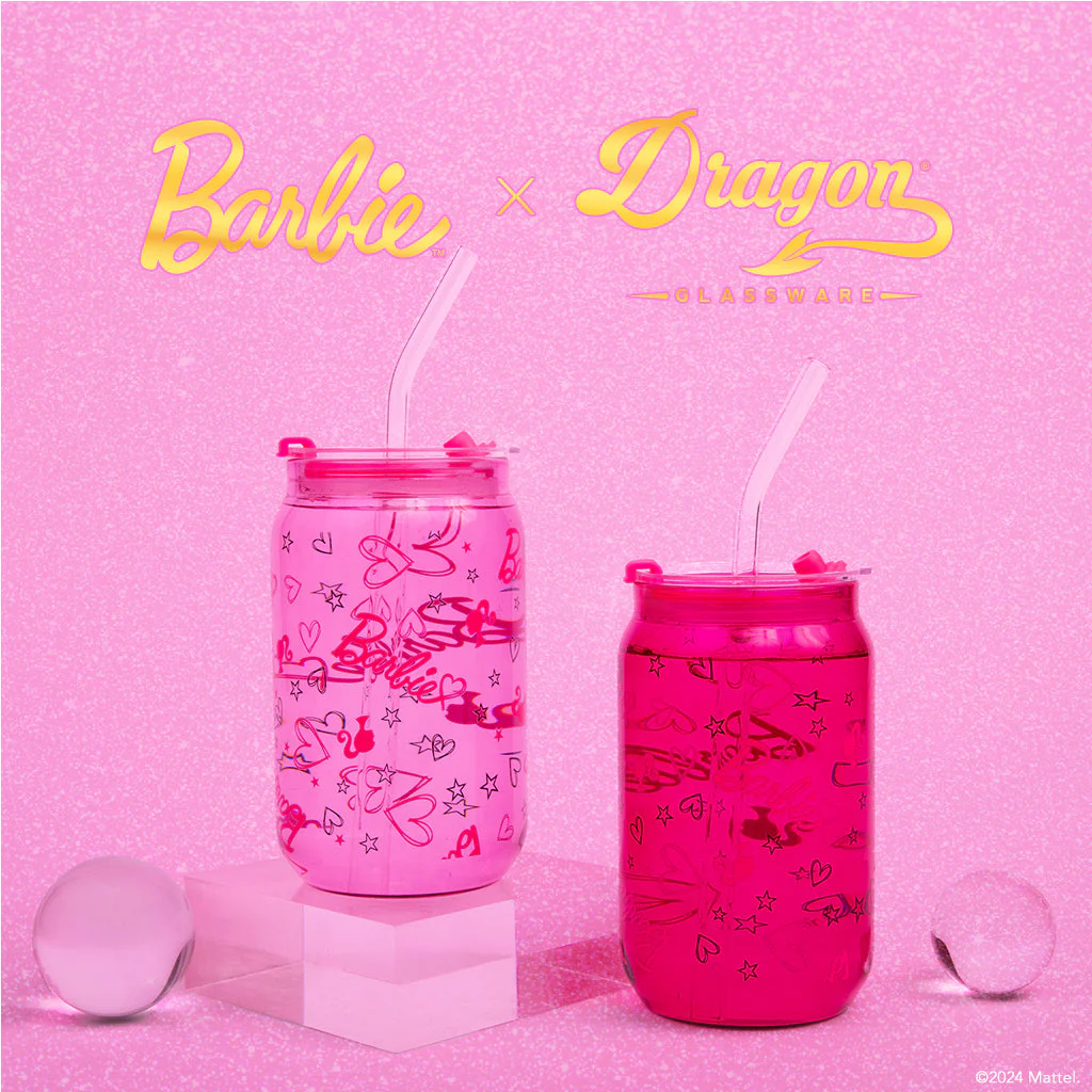 Mattel Creations Barbie™ X Dragon Glassware® Love Out Loud Drinking Glasses