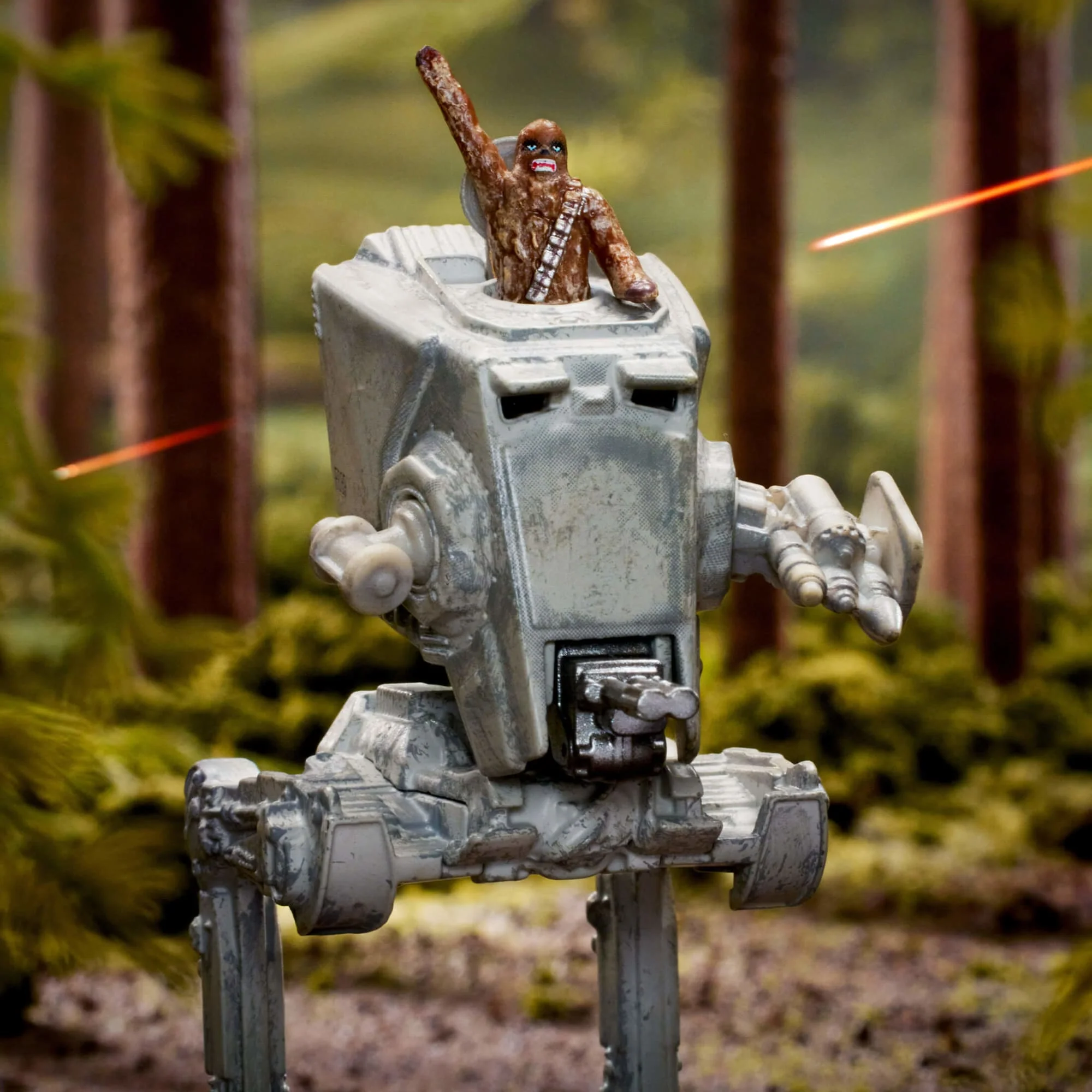 Mattel Creations Star Wars Starships Select AT-ST With Chewbacca