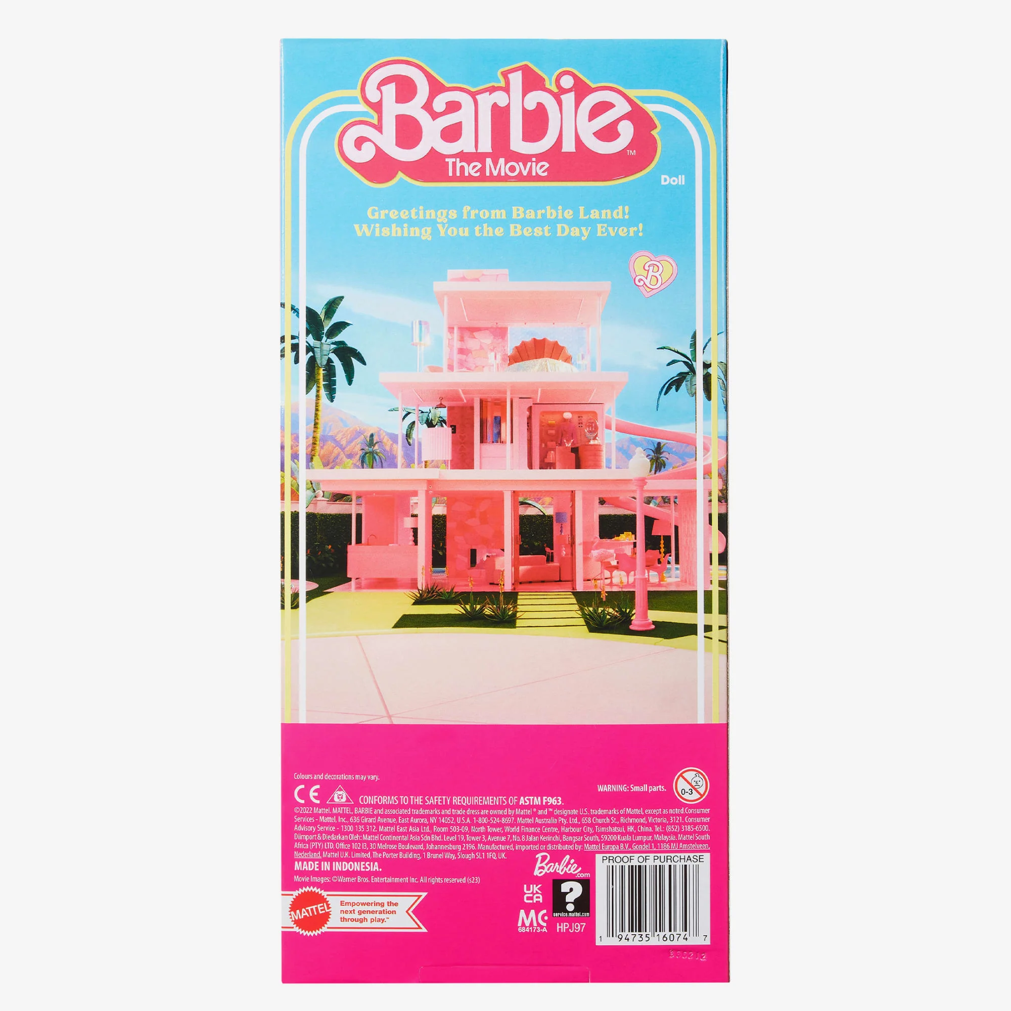 Mattel Creations Ken Doll Wearing Pastel Striped Beach Matching Set – Barbie The Movie