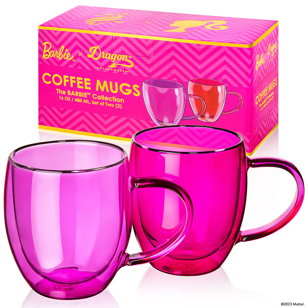 Mattel Creations Barbie™ X Dragon Glassware® Coffee Mugs