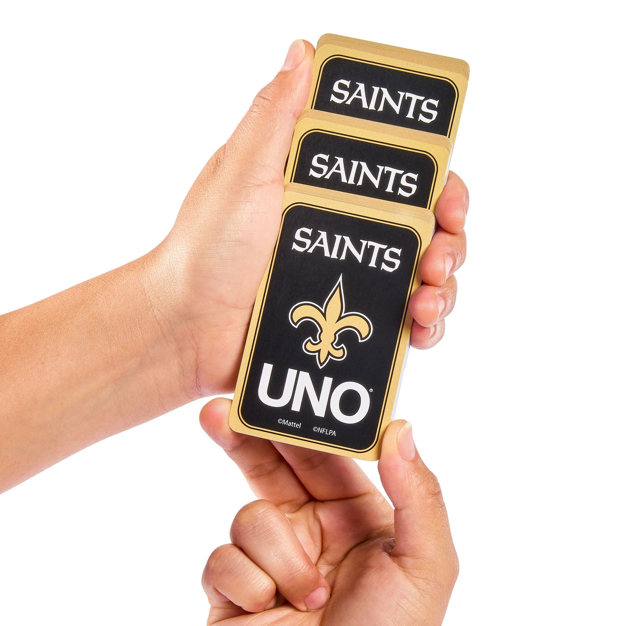 Mattel Creations UNO Fandom NFL New Orleans Saints Game Deck