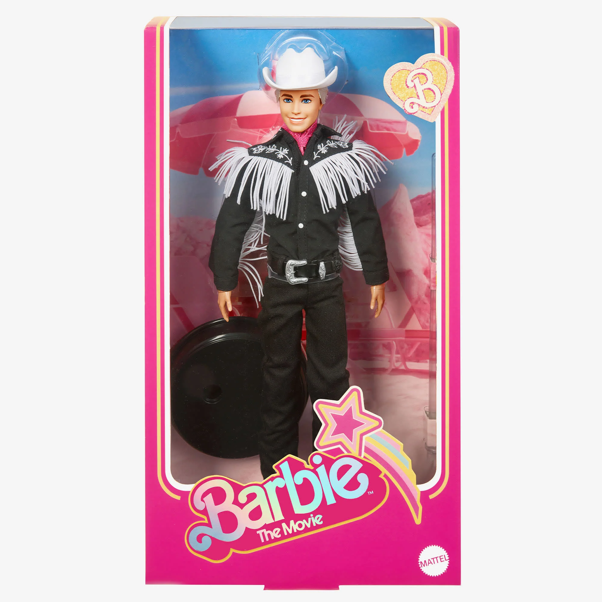 Mattel Creations Ken Doll in Black and White Western Outfit – Barbie The Movie