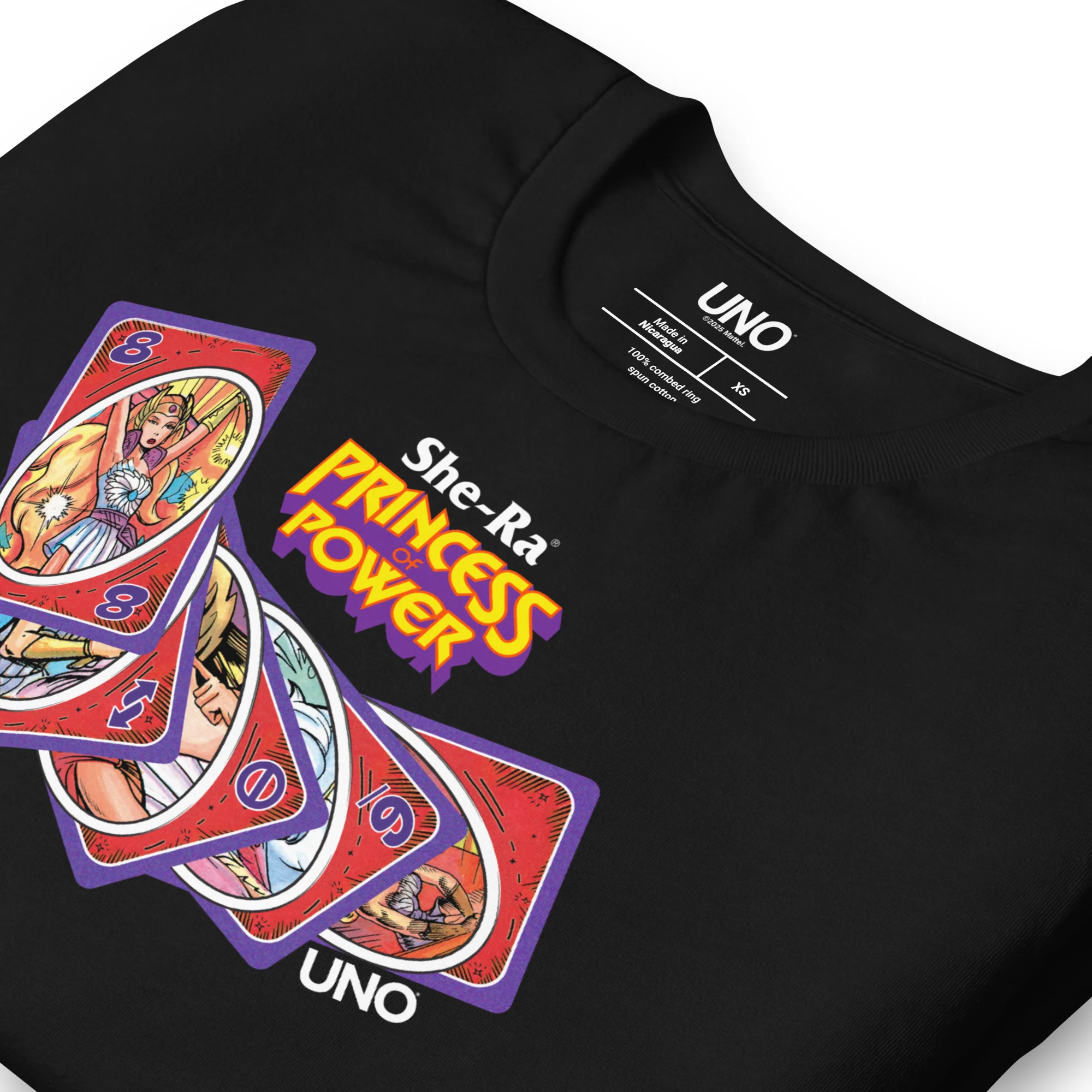 Mattel Creations UNO Masters of the Universe She-Ra Princess Power Black T-Shirt
