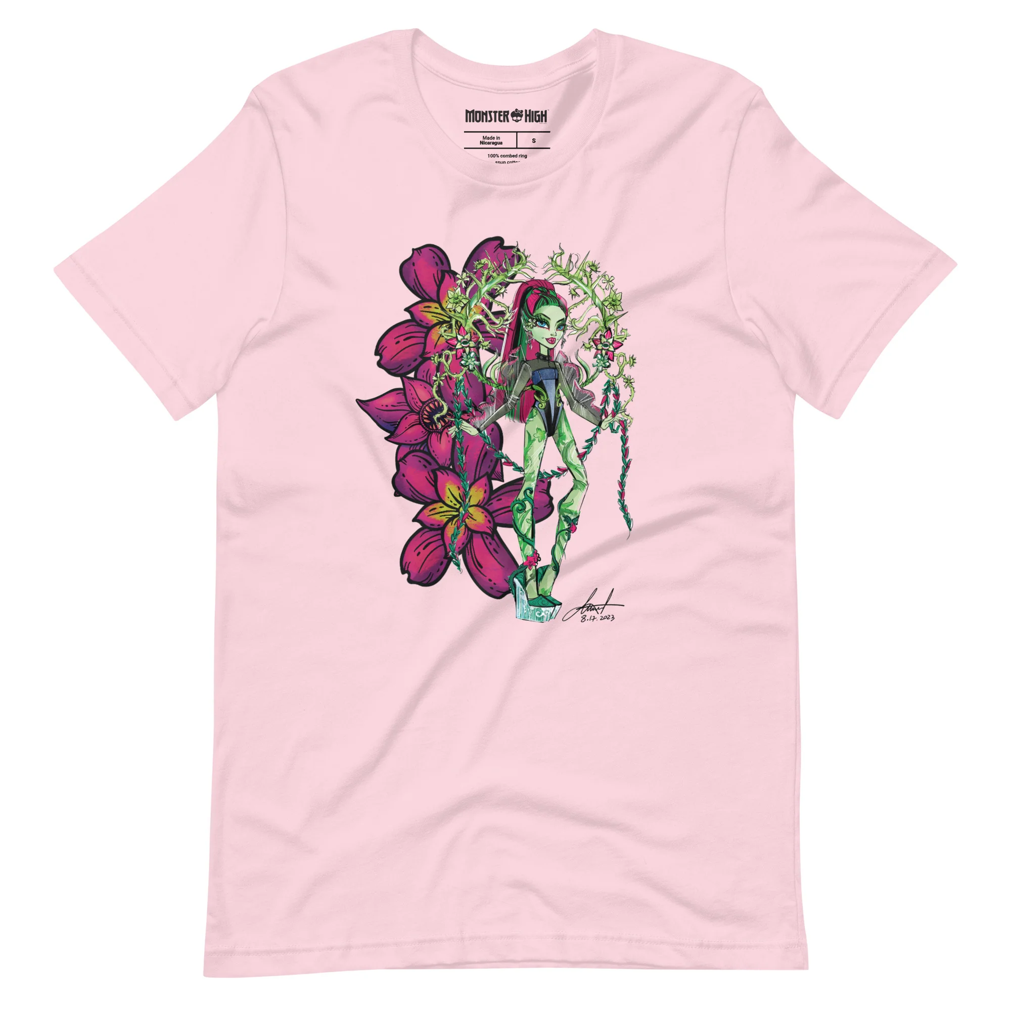 Mattel Creations Monster High Venus McFlytrap Pink T-Shirt