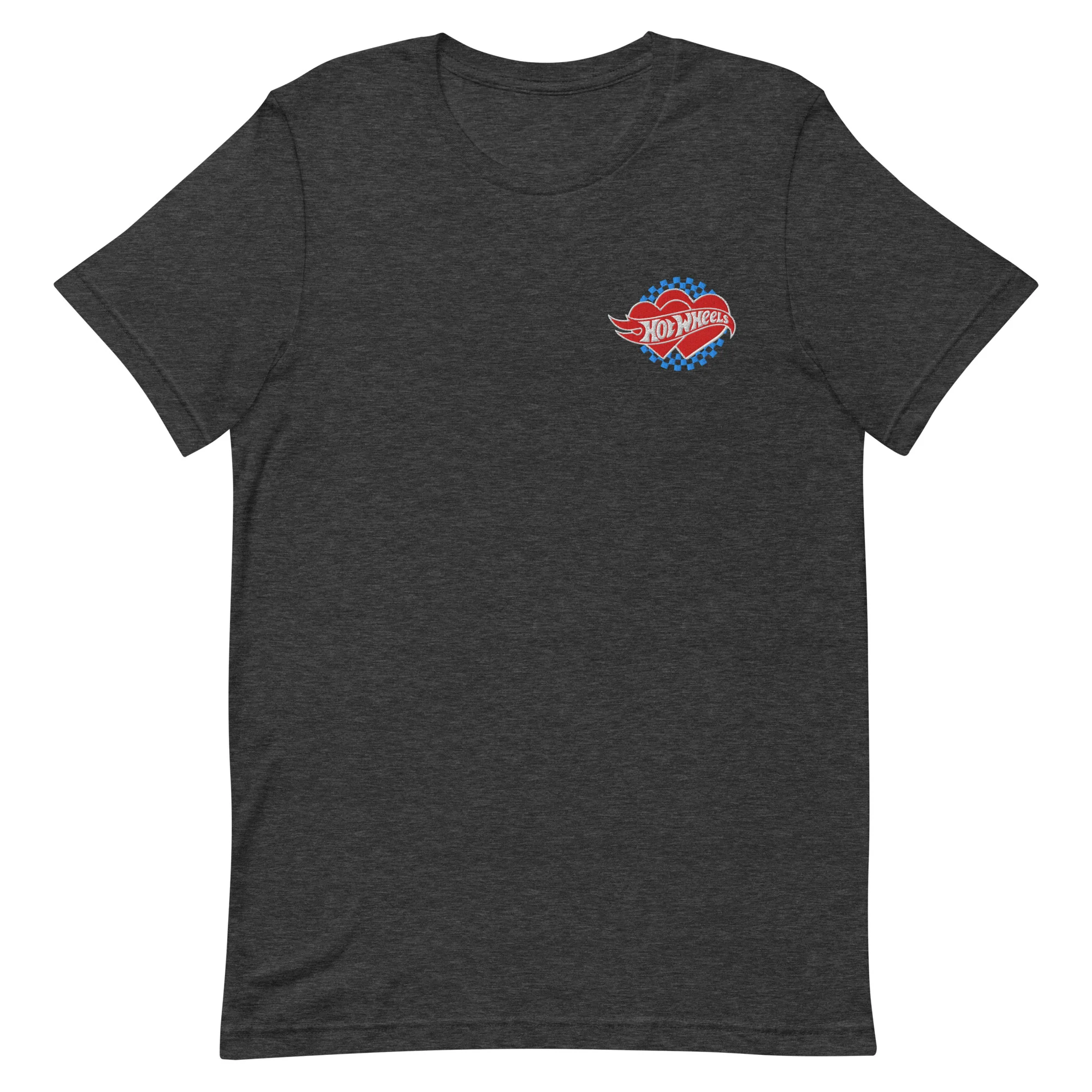 Mattel Creations Hot Wheels Embroidered Checkered Hearts T-Shirt