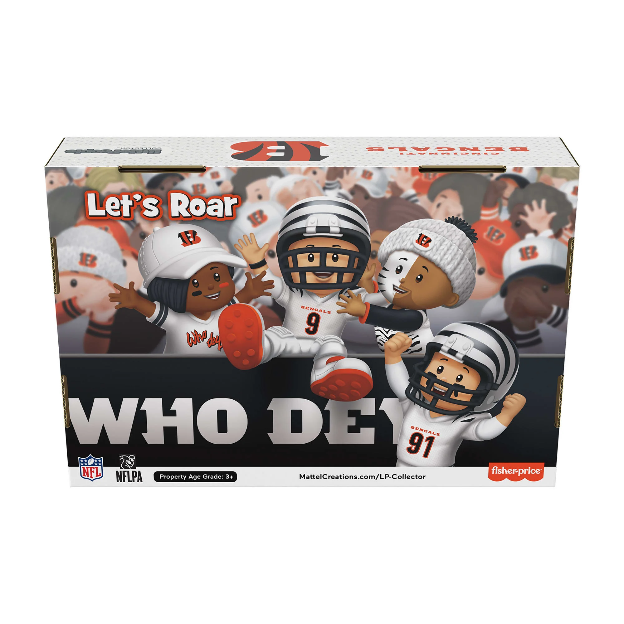 Mattel Creations Little People Collector Cincinnati Bengals Alternate Jersey Figure Set