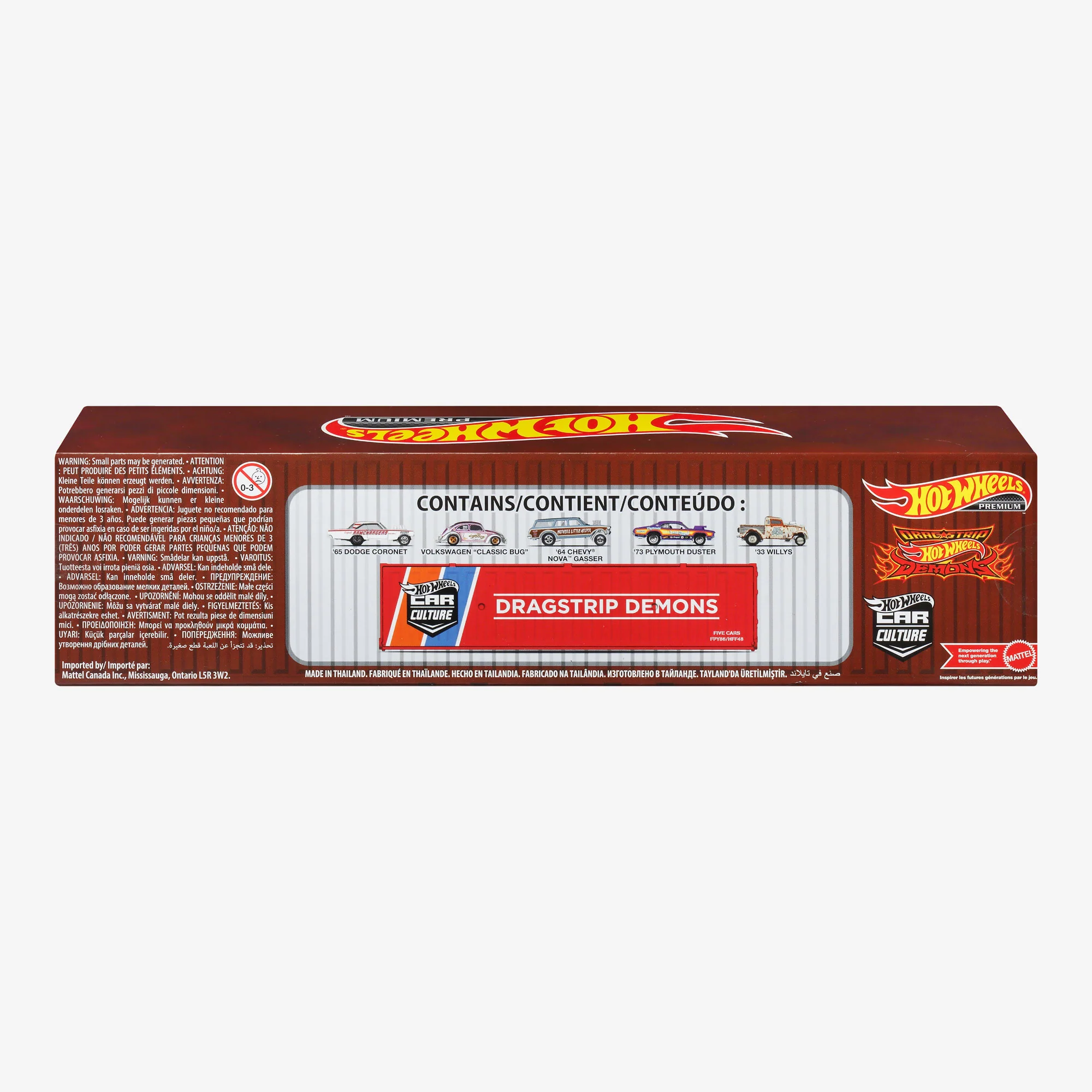 Mattel Creations Hot Wheels Premium Car Culture Dragstrip Demons Container Set