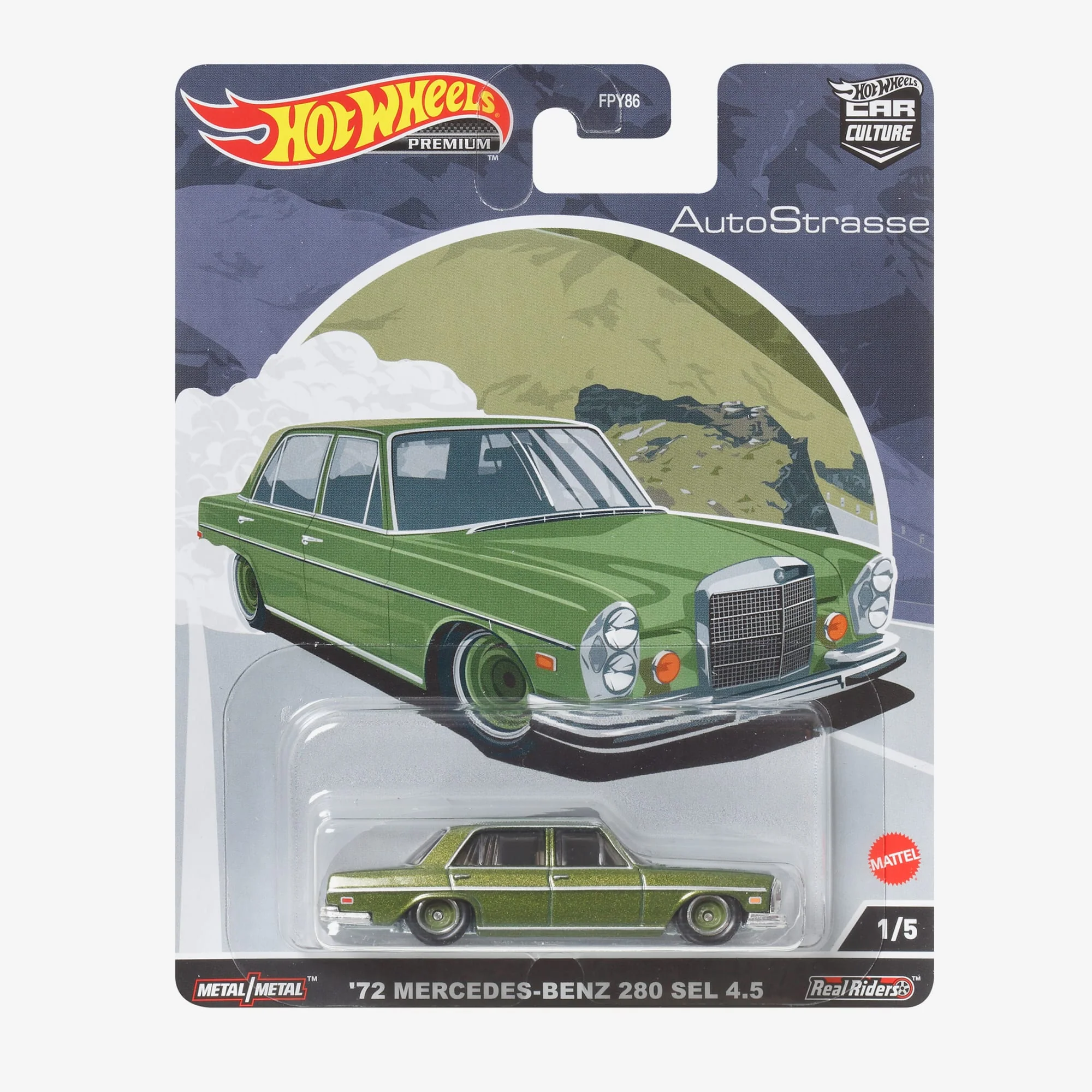 Mattel Creations Hot Wheels Car Culture Circuit Legends Vehicles - '71 Mercedes-Benz 280 SEL 4.5